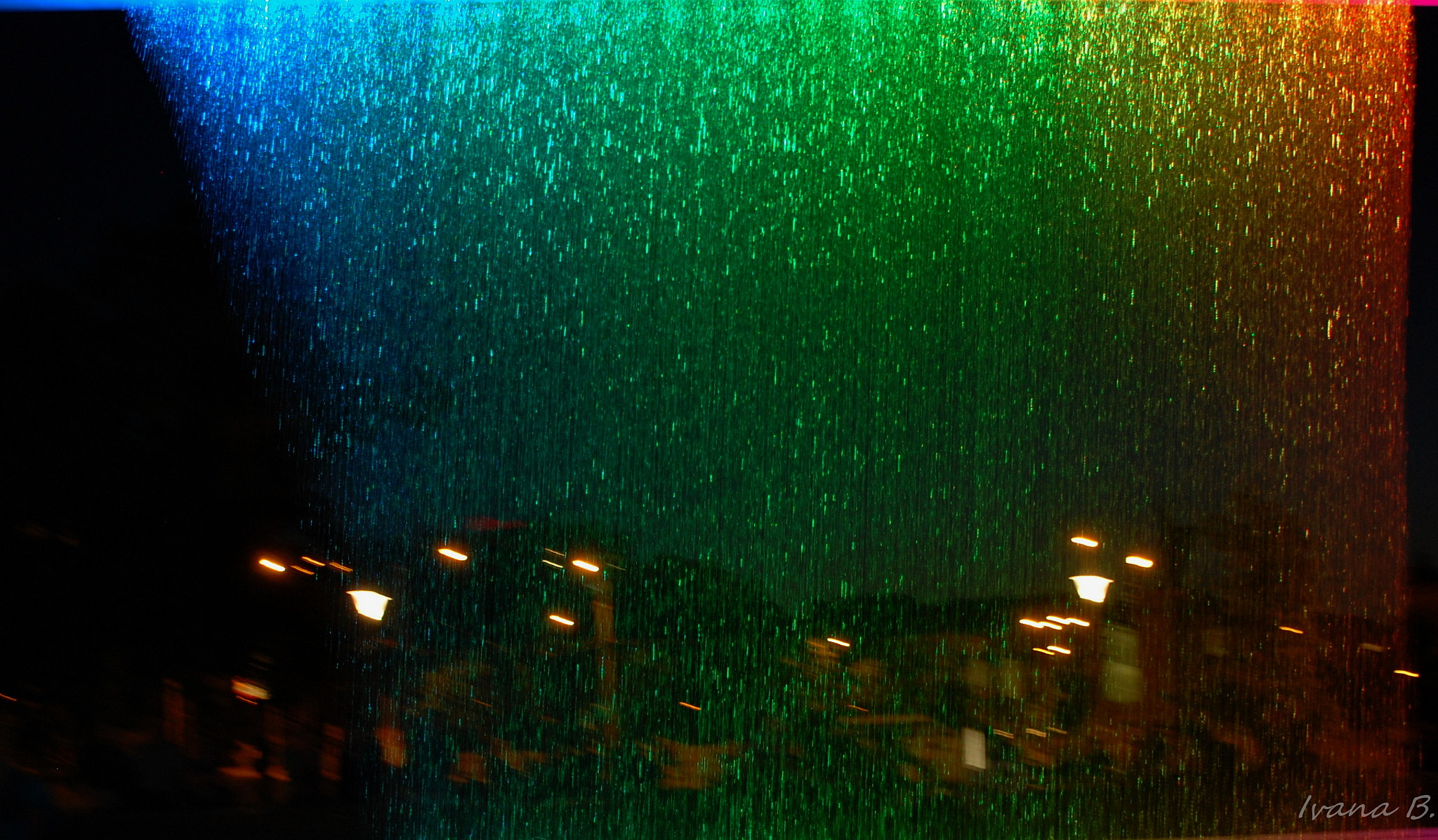 Nikon D40X sample photo. The fountain at night photography