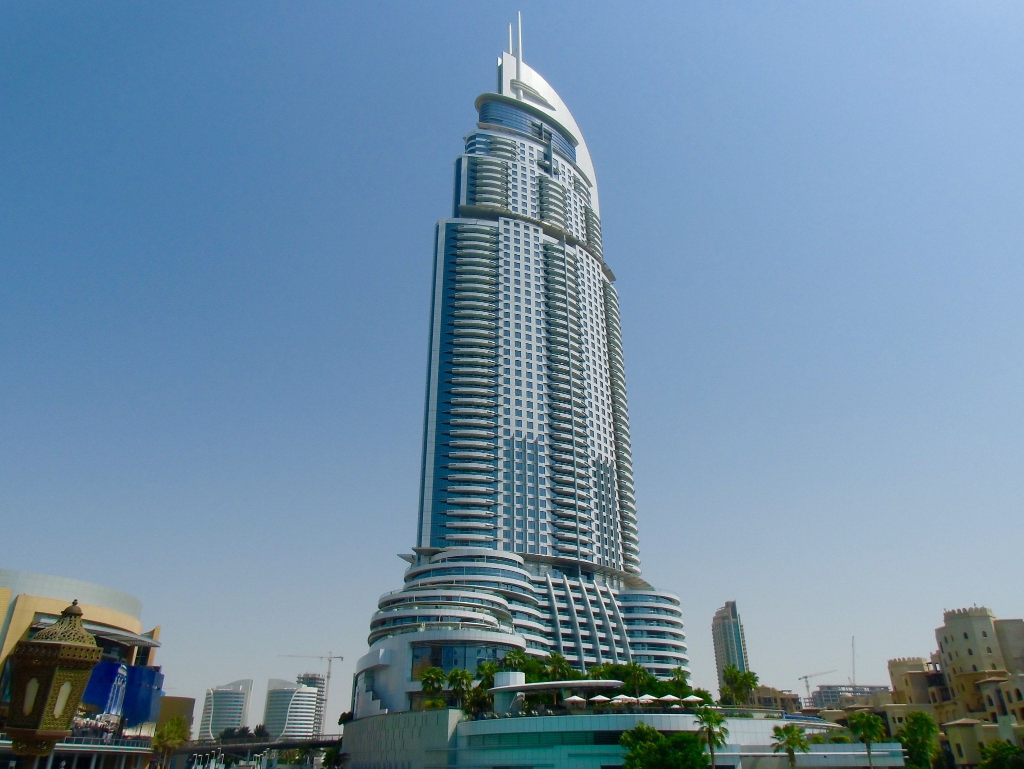 CASIO EX-ZS100 sample photo. In the shadow of the mighty burj khalifa the address hotel photography