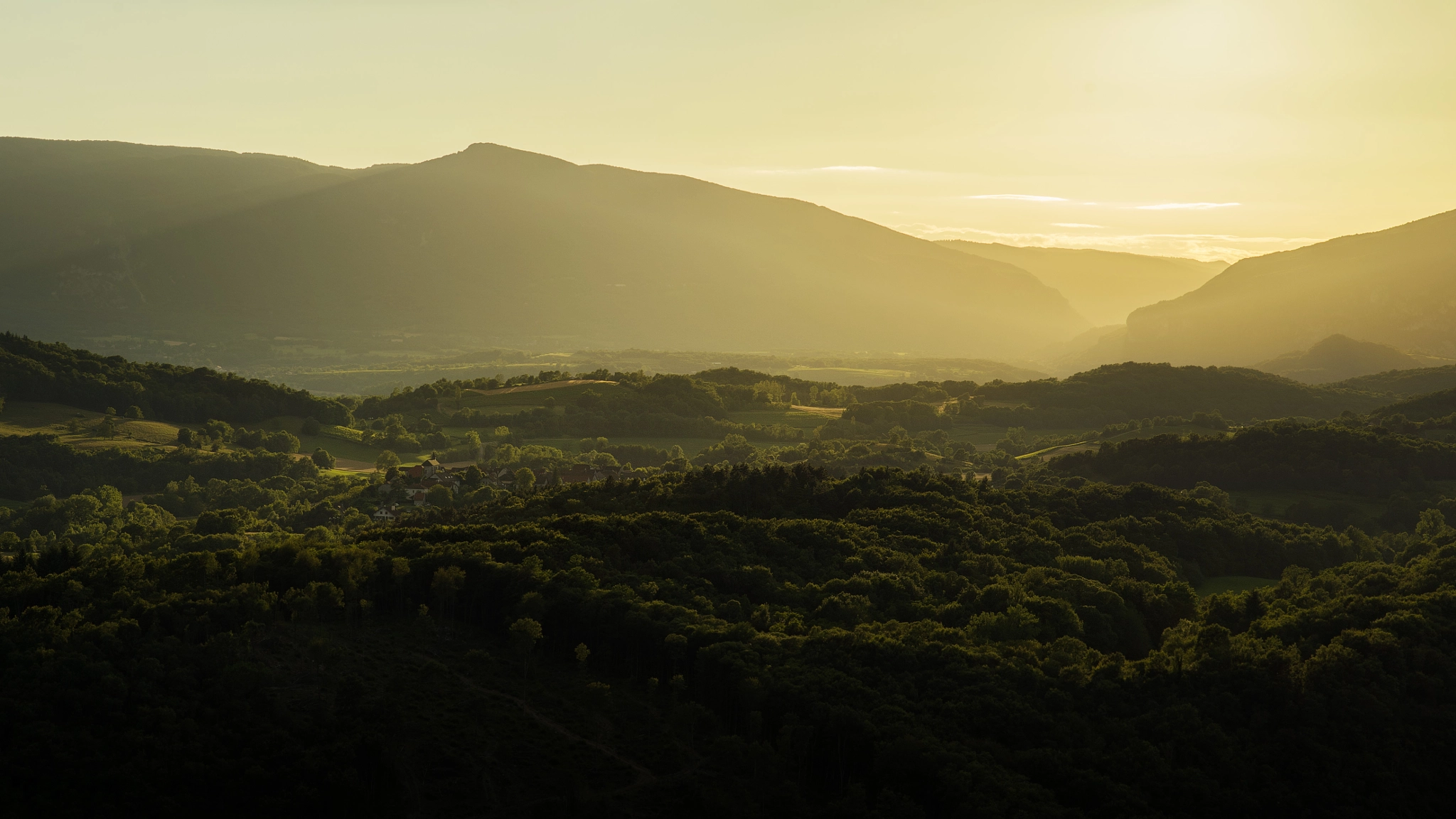 Nikon Df sample photo. A sunset in the countryside of france photography