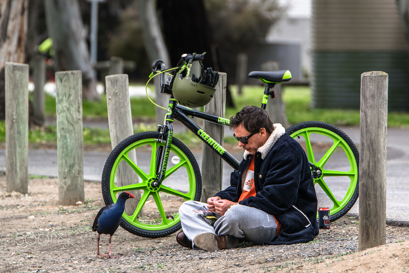 Nikon AF-S Nikkor 70-200mm F2.8G ED VR II sample photo. Green bicycle photography