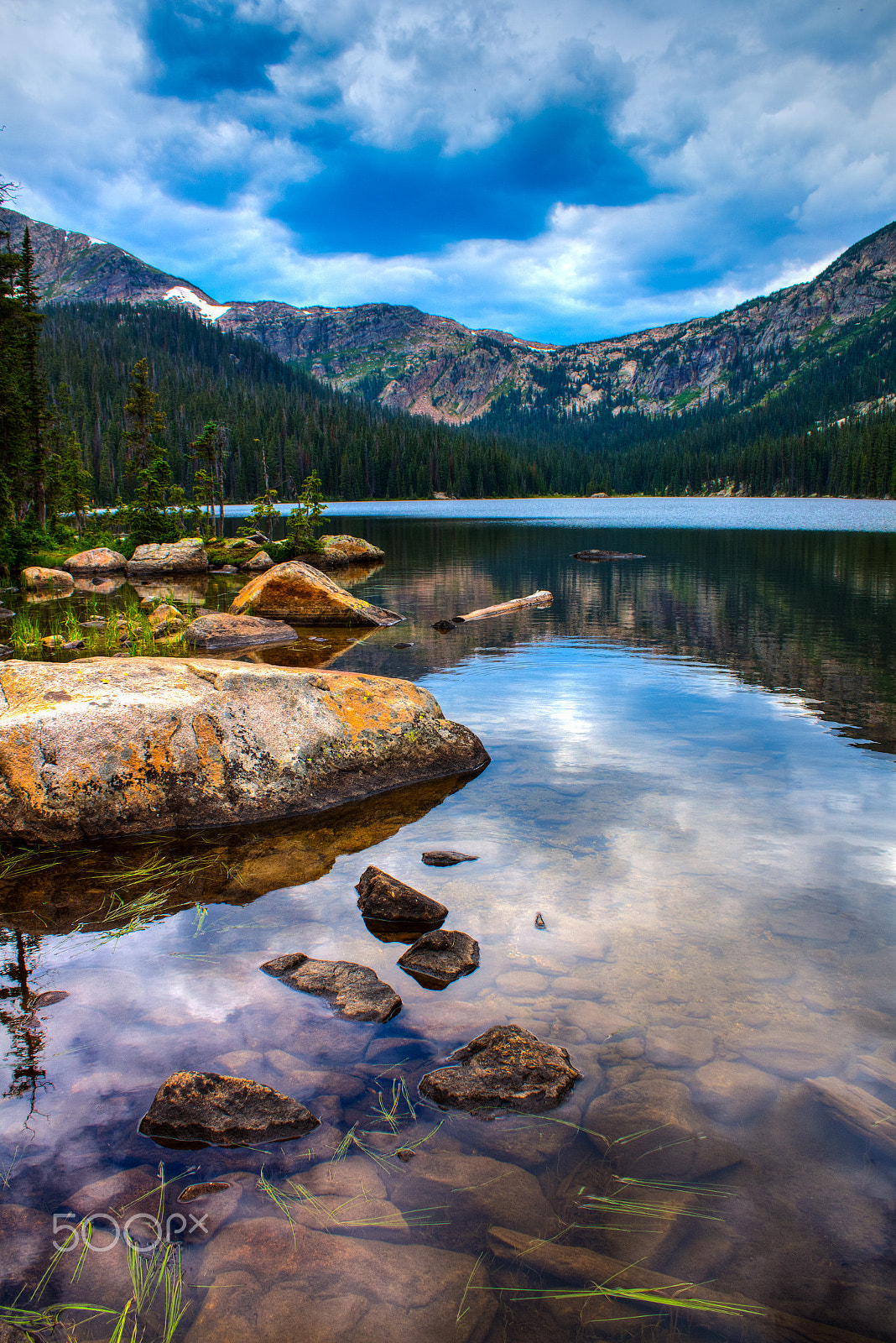 Canon EF-S 18-55mm F3.5-5.6 IS sample photo. Turquoise lake photography