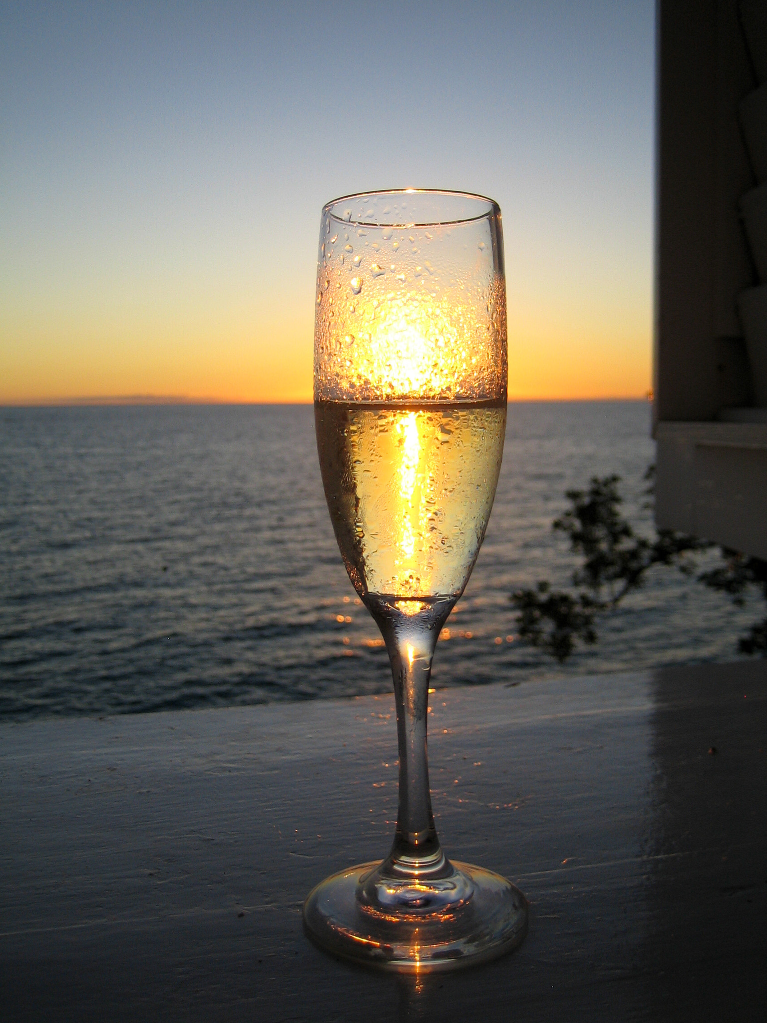 Canon POWERSHOT SD300 sample photo. Sunset champagne photography