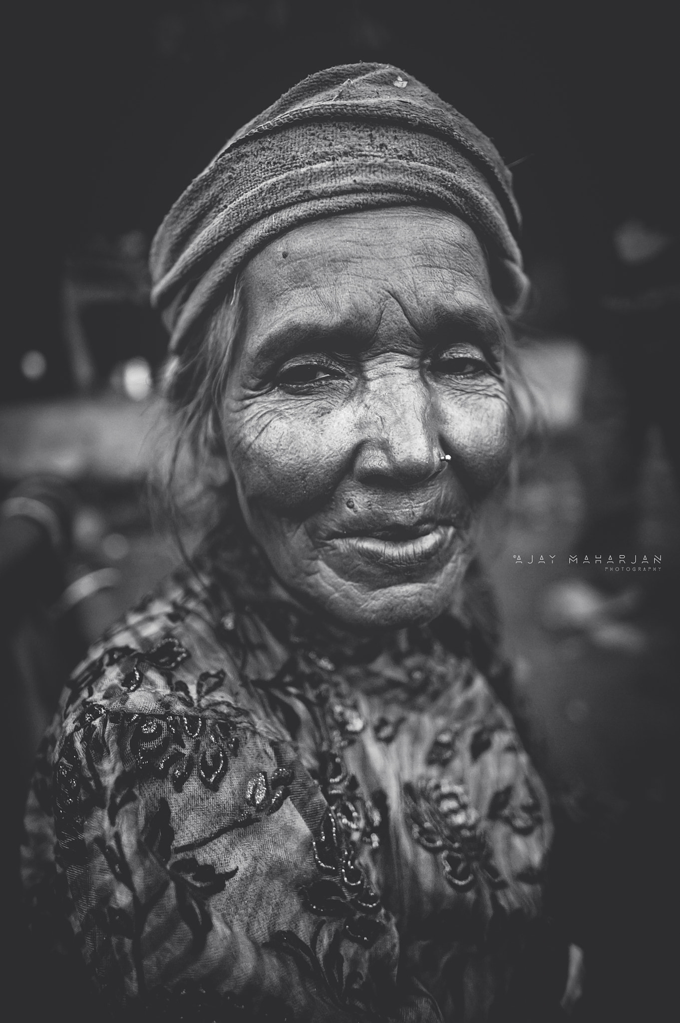 Nikon D700 + Nikon AF-S Nikkor 20mm F1.8G ED sample photo. ~nepali granny~ photography