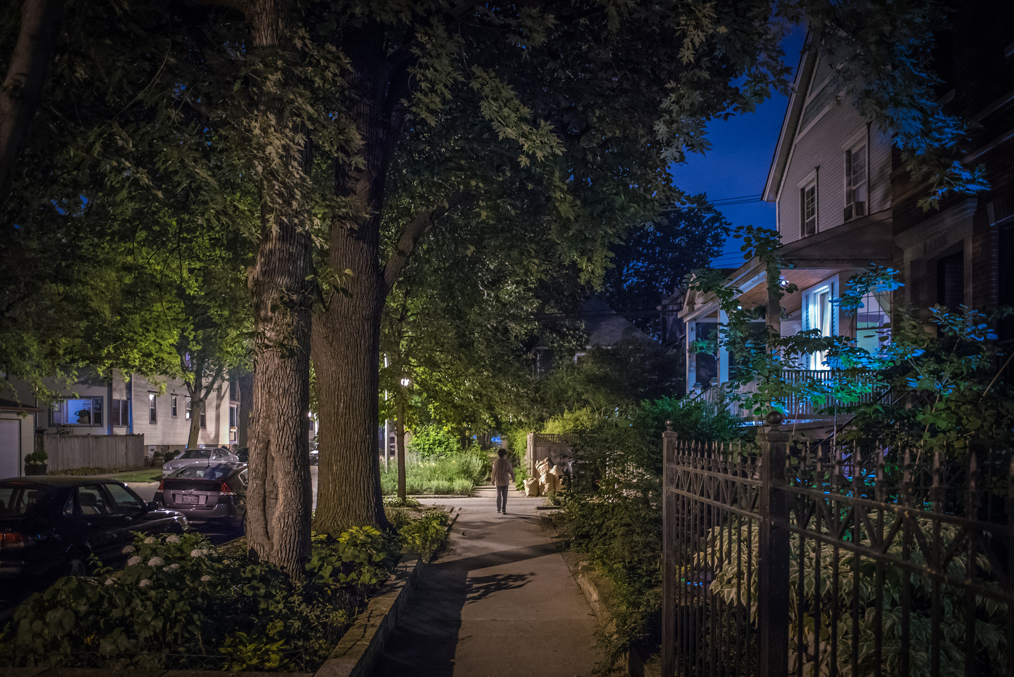 Nikon D750 + Nikon AF Nikkor 24mm F2.8D sample photo. Night in the neighborhood photography
