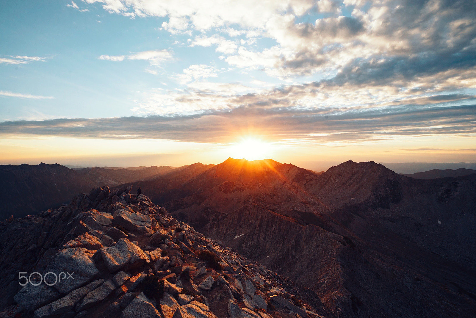 Sony a7S II + Sony 70-400mm F4-5.6 G SSM sample photo. Sunrise at pfeifferhorn mountain photography