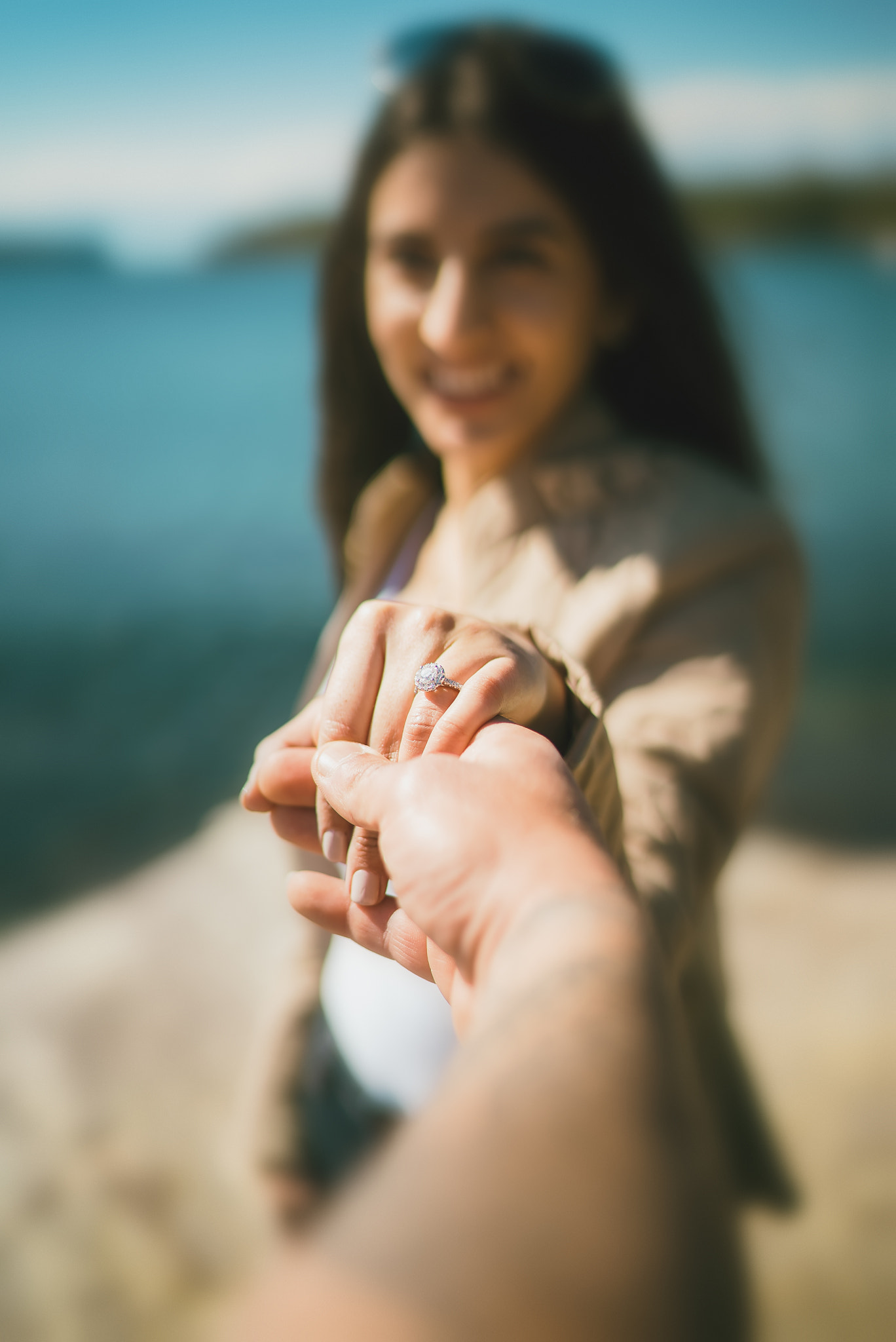 Sony a7S II + Sony Distagon T* FE 35mm F1.4 ZA sample photo. Fadi & louisa engagement photography