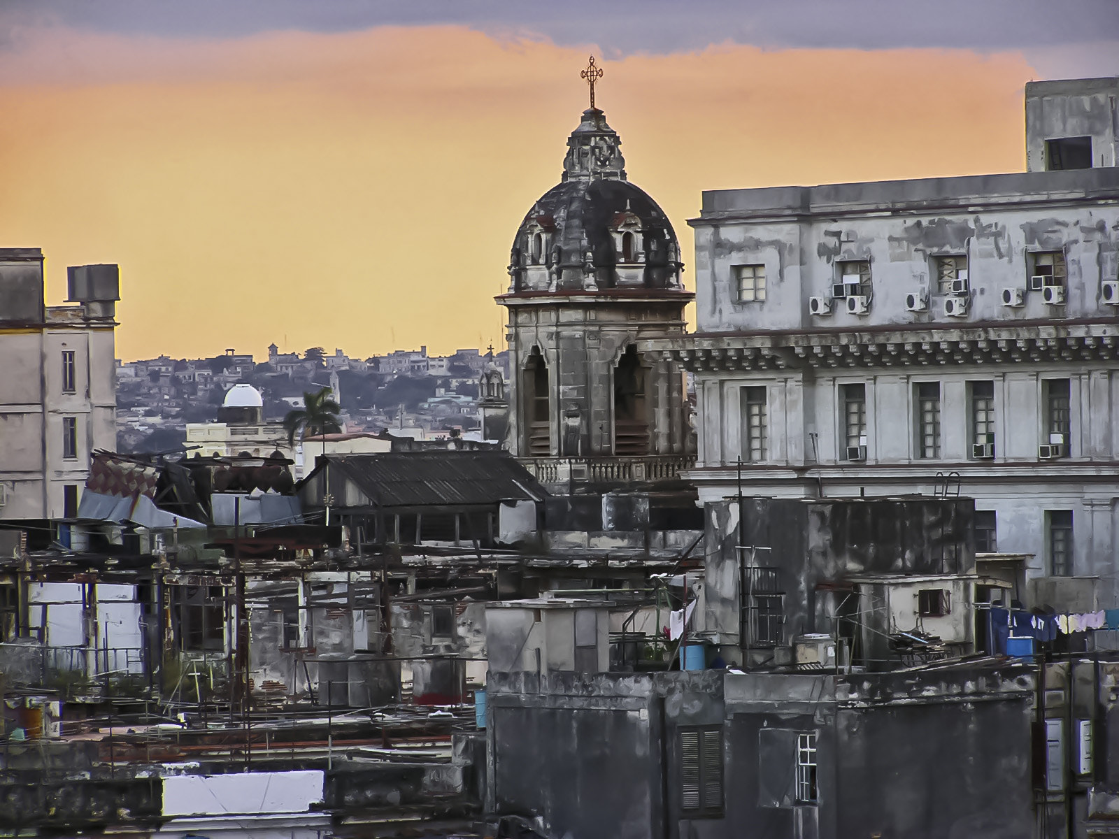 Olympus C750UZ sample photo. Sunset over havanna photography