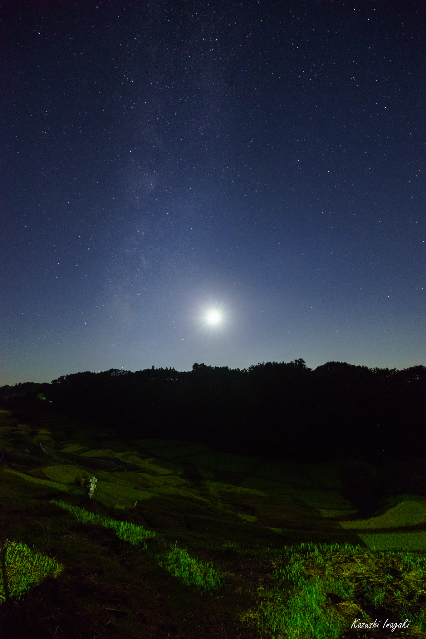 Sony a99 II + Sony Vario-Sonnar T* 16-35mm F2.8 ZA SSM sample photo. 月夜の棚田 photography