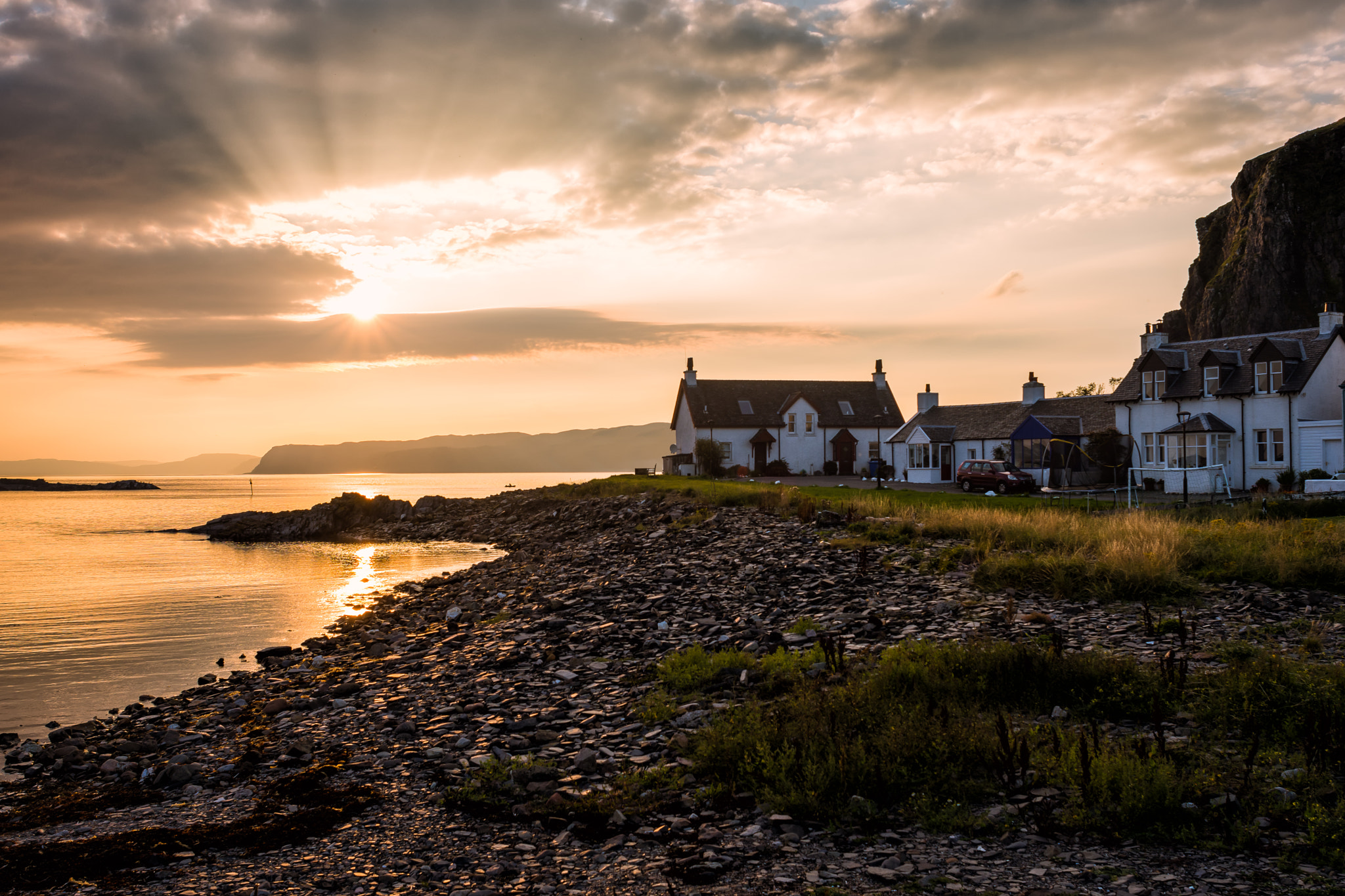 Nikon D7200 + Nikon AF Nikkor 24mm F2.8D sample photo. Sunset at easdale photography