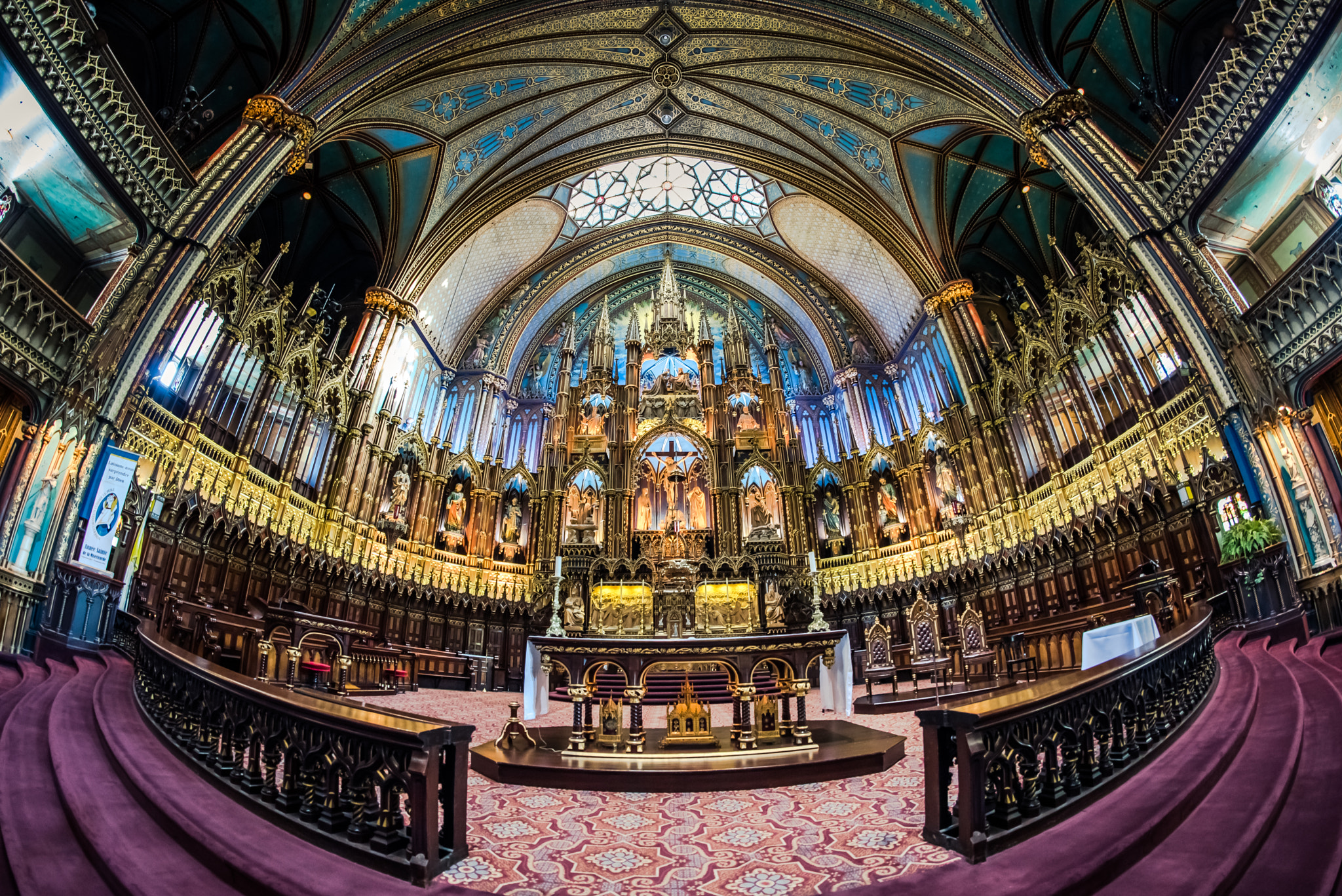 Nikon D750 + Samyang 12mm F2.8 ED AS NCS Fisheye sample photo. Notre-dame basilica photography