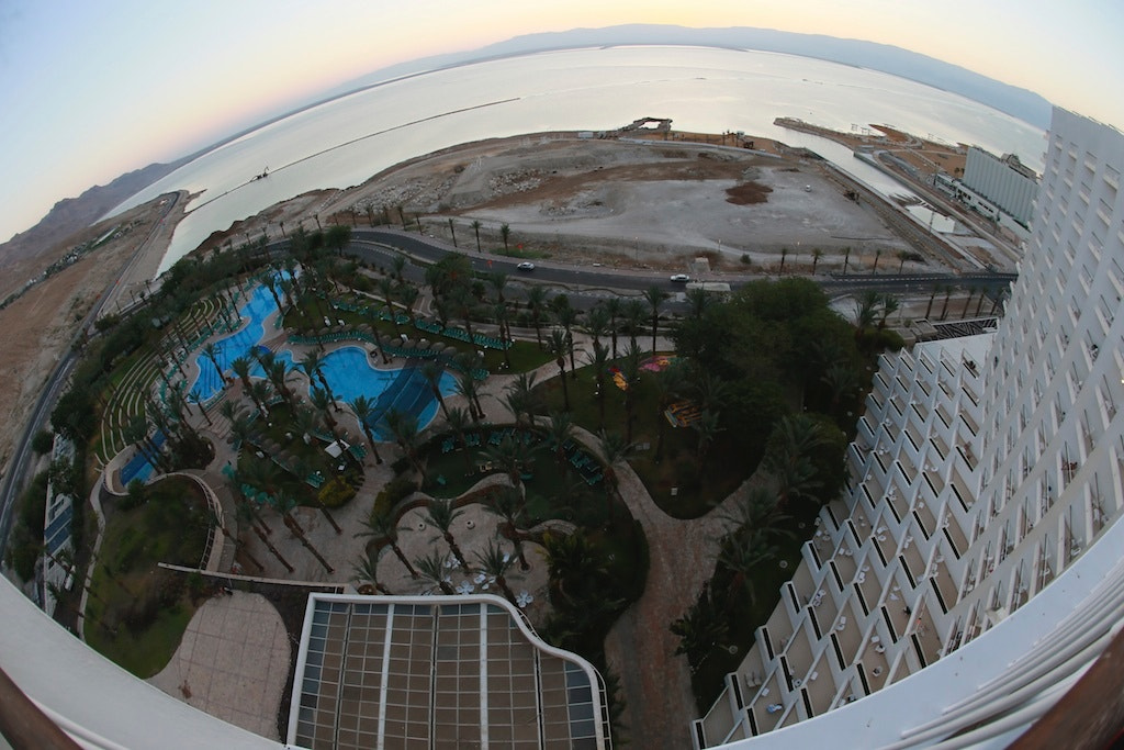 Canon EF 15mm F2.8 Fisheye sample photo. David spa hotel @ dead sea , israel photography