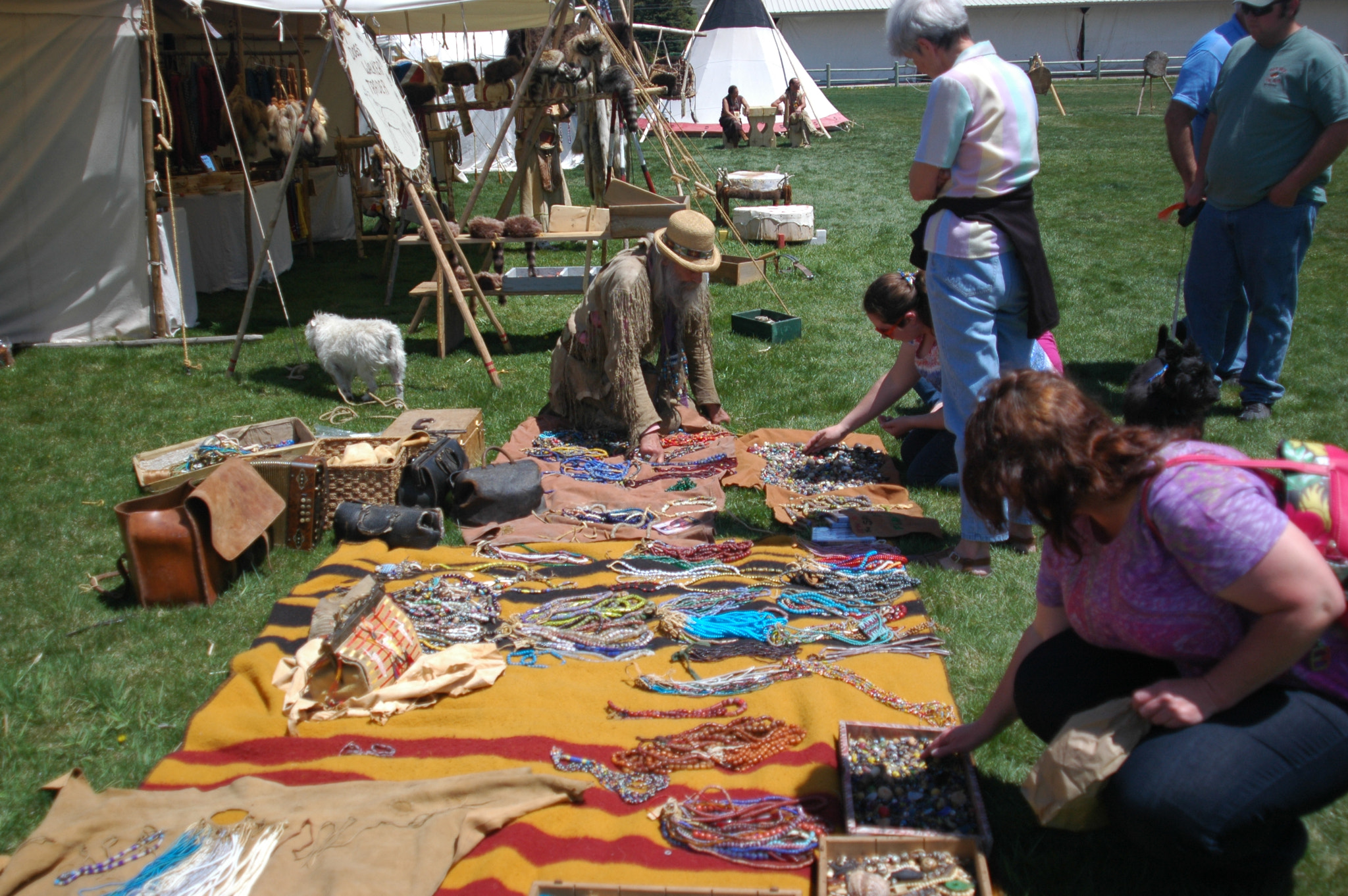 Nikon D70s + AF Zoom-Nikkor 24-120mm f/3.5-5.6D IF sample photo. Native indians selling their work photography