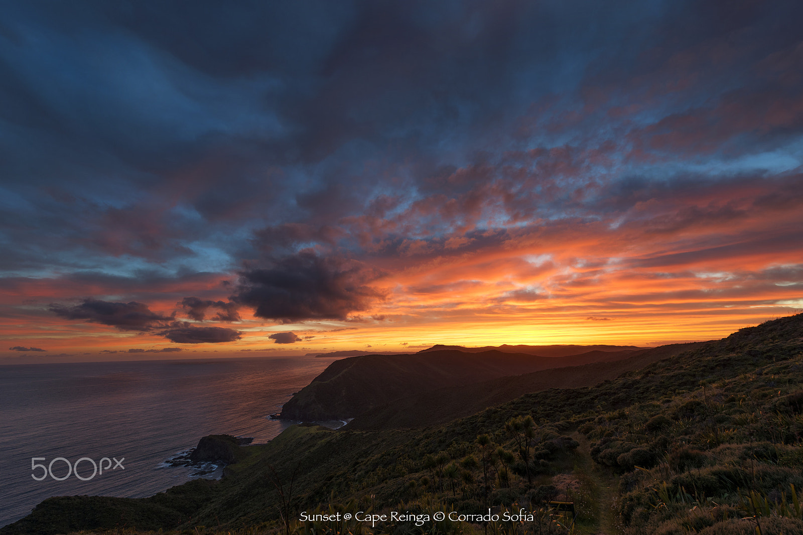 Nikon D3X sample photo. Sunset @ cape reinga photography
