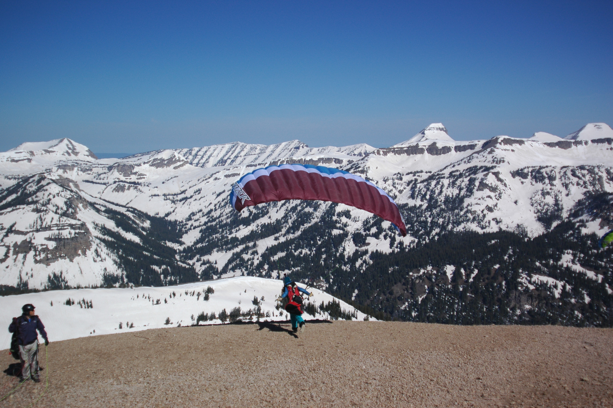 Nikon D70s sample photo. Paraglider taking off photography
