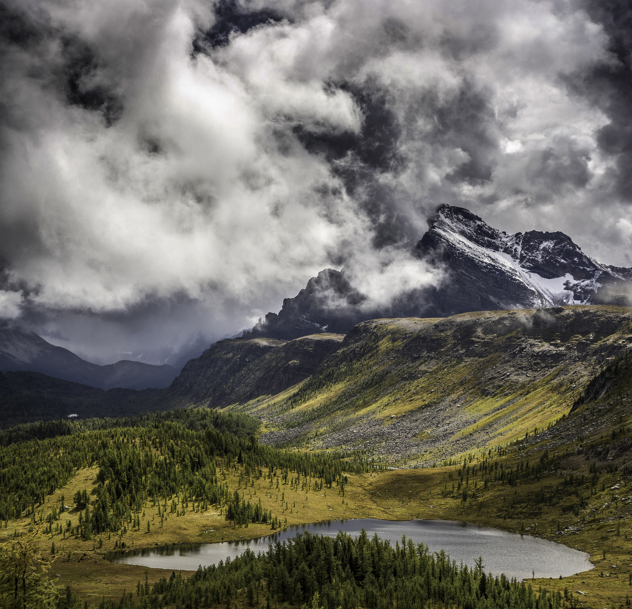 AF Zoom-Nikkor 28-85mm f/3.5-4.5 sample photo. Monarch ramparts, banff national park photography