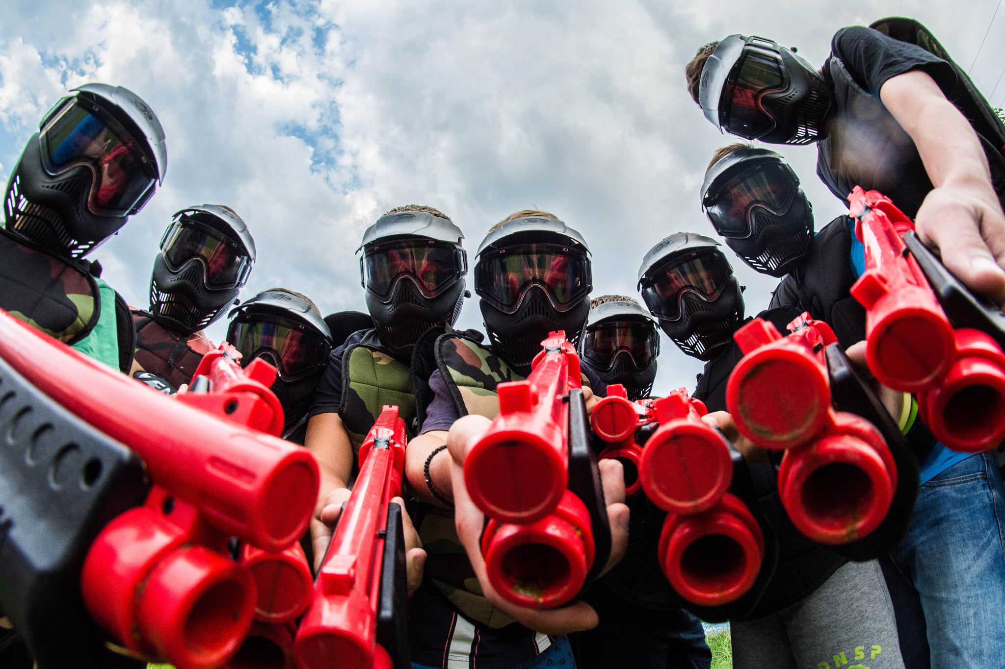 Nikon D5200 + Samyang 8mm F3.5 Aspherical IF MC Fisheye sample photo. Adventure paintball photography