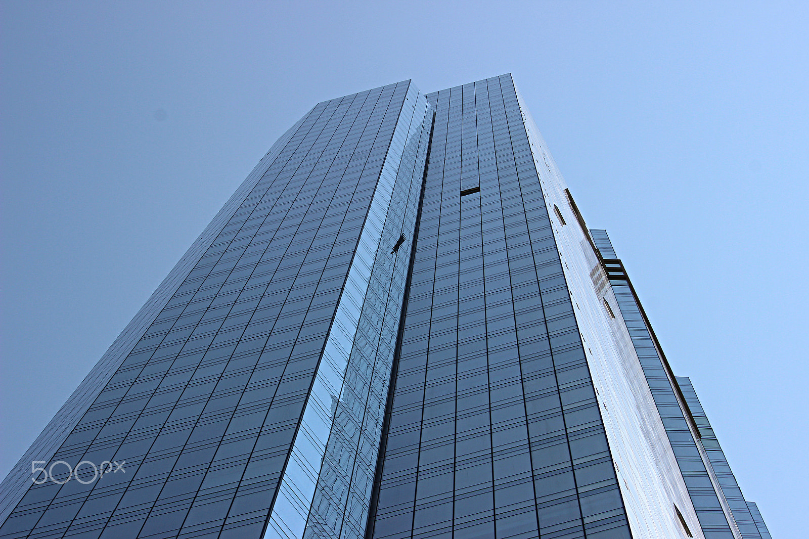 55.0 - 250.0 mm sample photo. Towering blue photography
