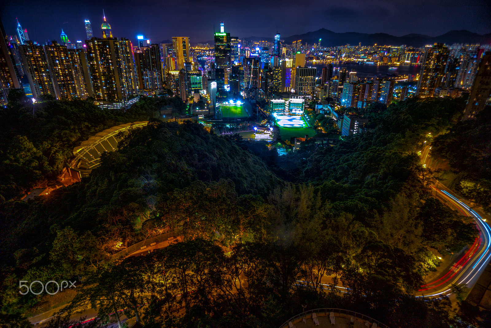 Elmarit-M 1:2.8/21 sample photo. View of victoria harbour at night photography