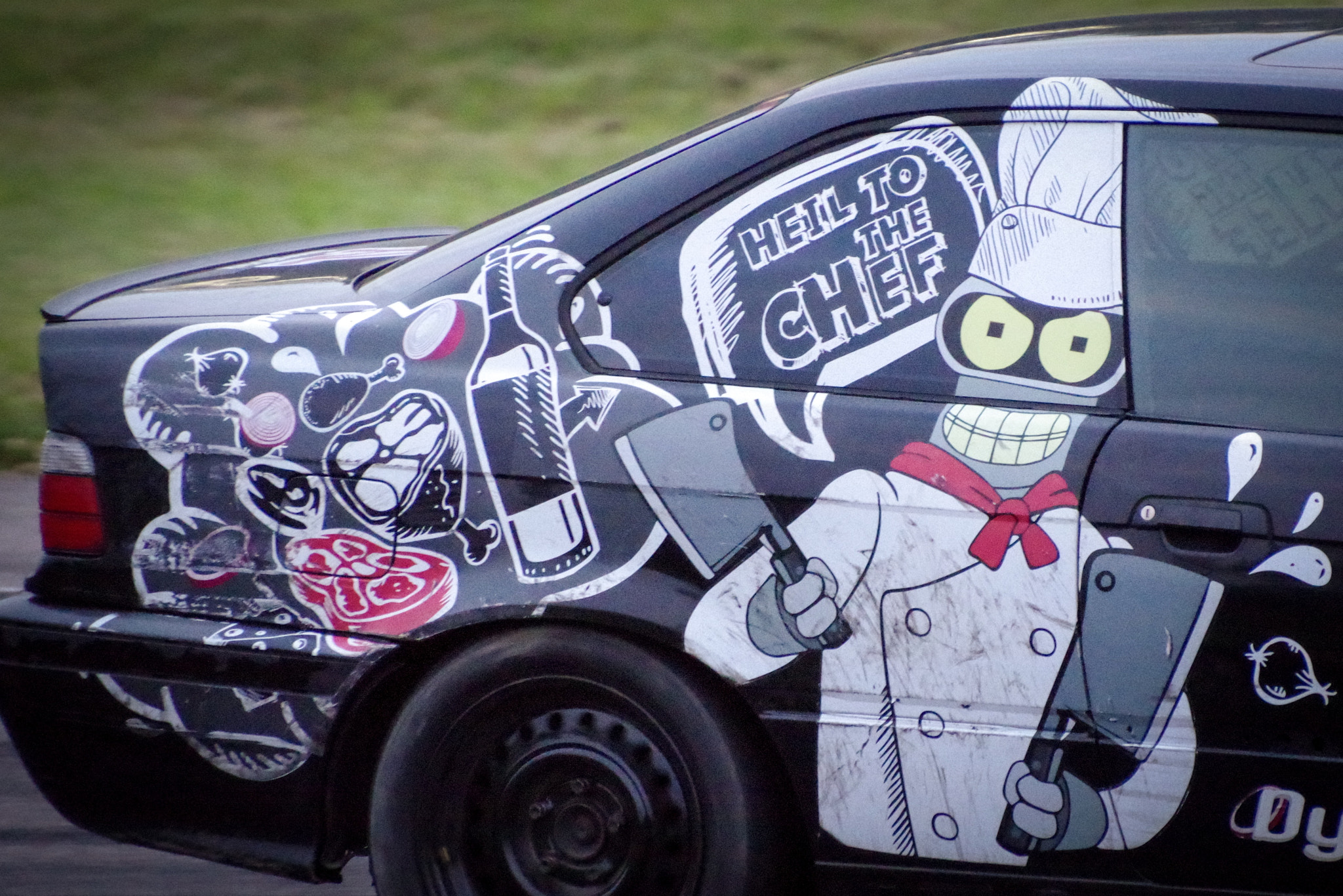 Pentax K-S2 sample photo. Creative paintwork on drift car photography