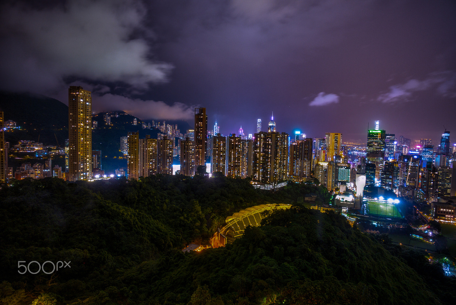 Leica Super-Elmar-M 21mm F3.4 ASPH sample photo. A view of hk stadium from jardine's lookout photography