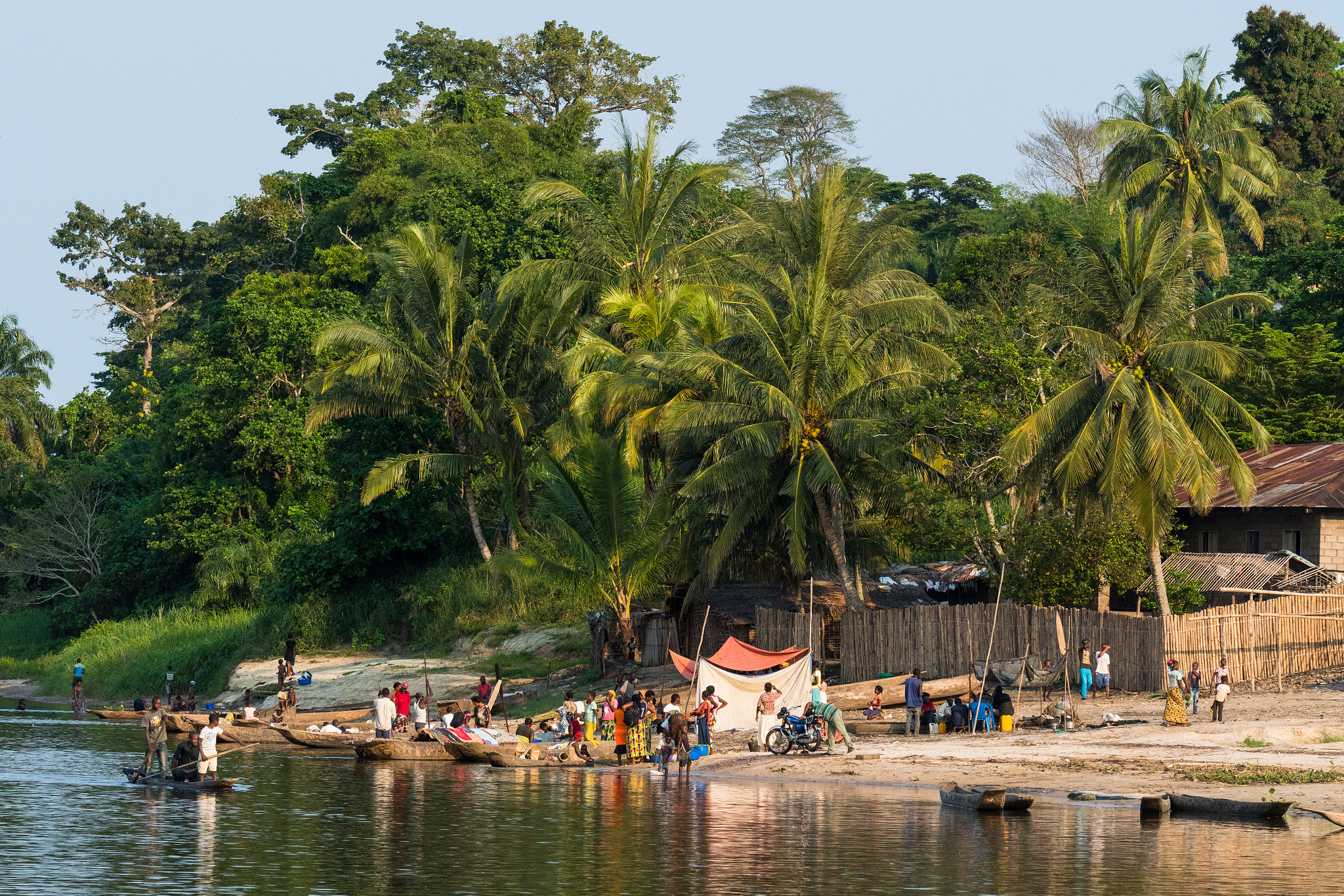Nikon AF-S Nikkor 70-200mm F4G ED VR sample photo. Palm trees by the village photography