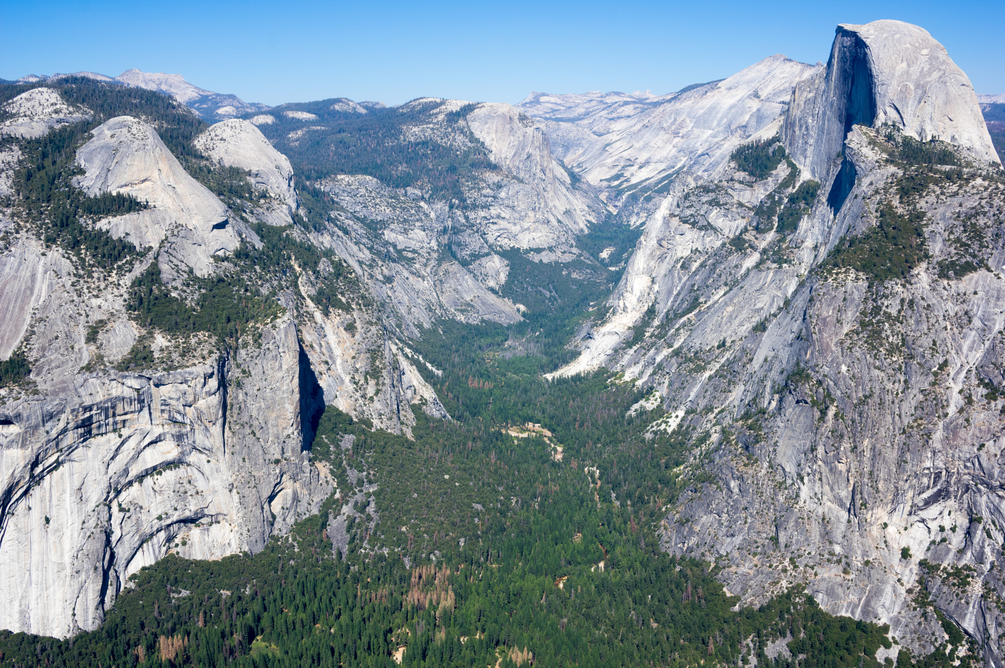 Pentax K-3 II sample photo. Half dome and yosemite valley from glacier point photography