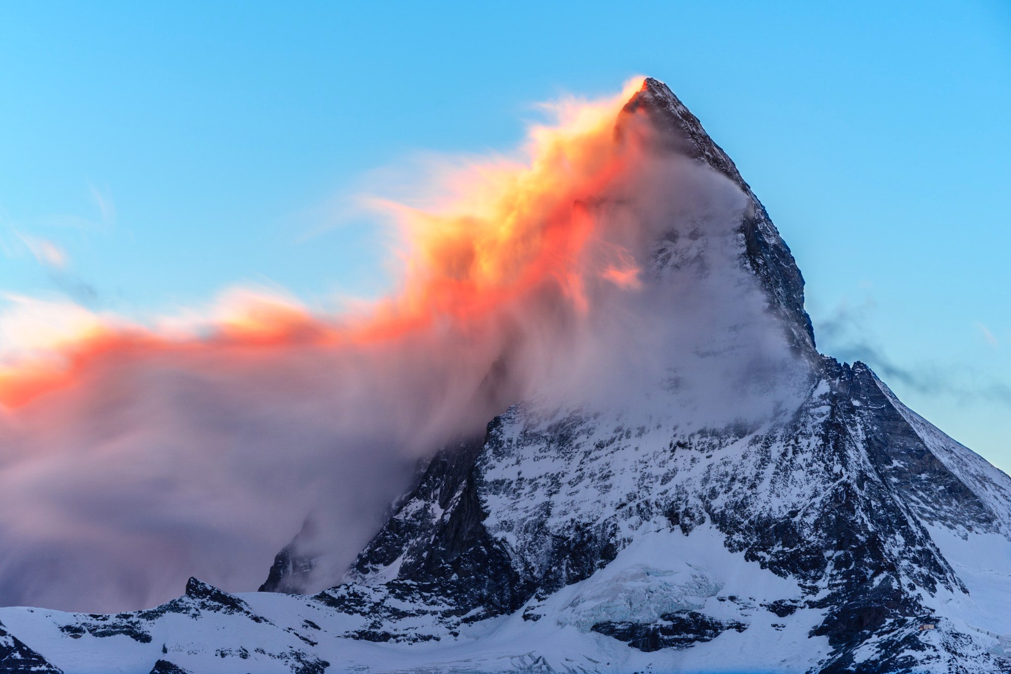 Sony a99 II + Minolta/Sony AF 70-200mm F2.8 G sample photo. Matterhorn at sunset photography