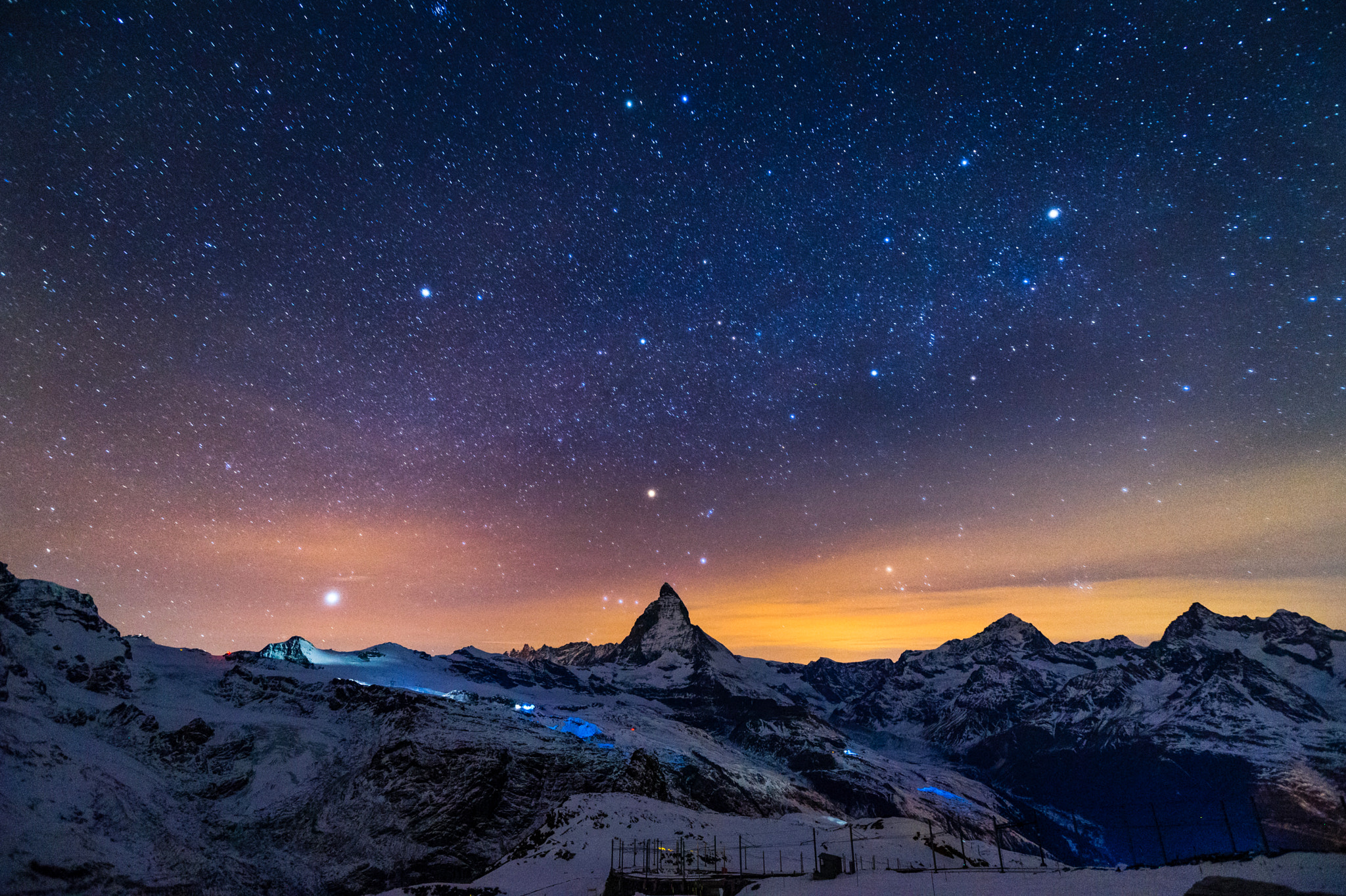 Sony a99 II + Sony Vario-Sonnar T* 16-35mm F2.8 ZA SSM sample photo. Matterhorn in the dark photography