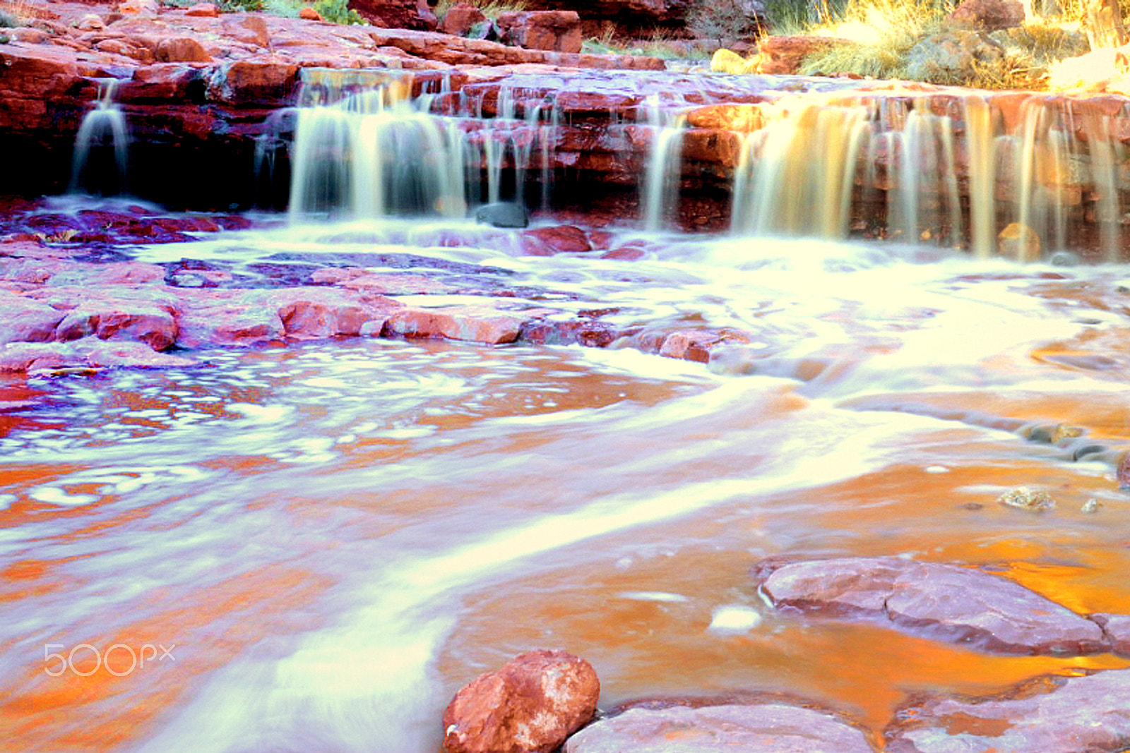 Nikon D800E sample photo. Sunset waterfall photography