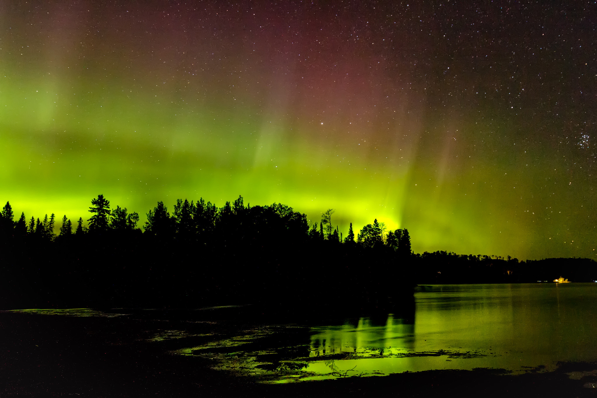 Canon EOS 7D + Canon EF 16-35mm F4L IS USM sample photo. Nagagamisis aurora borealis photography