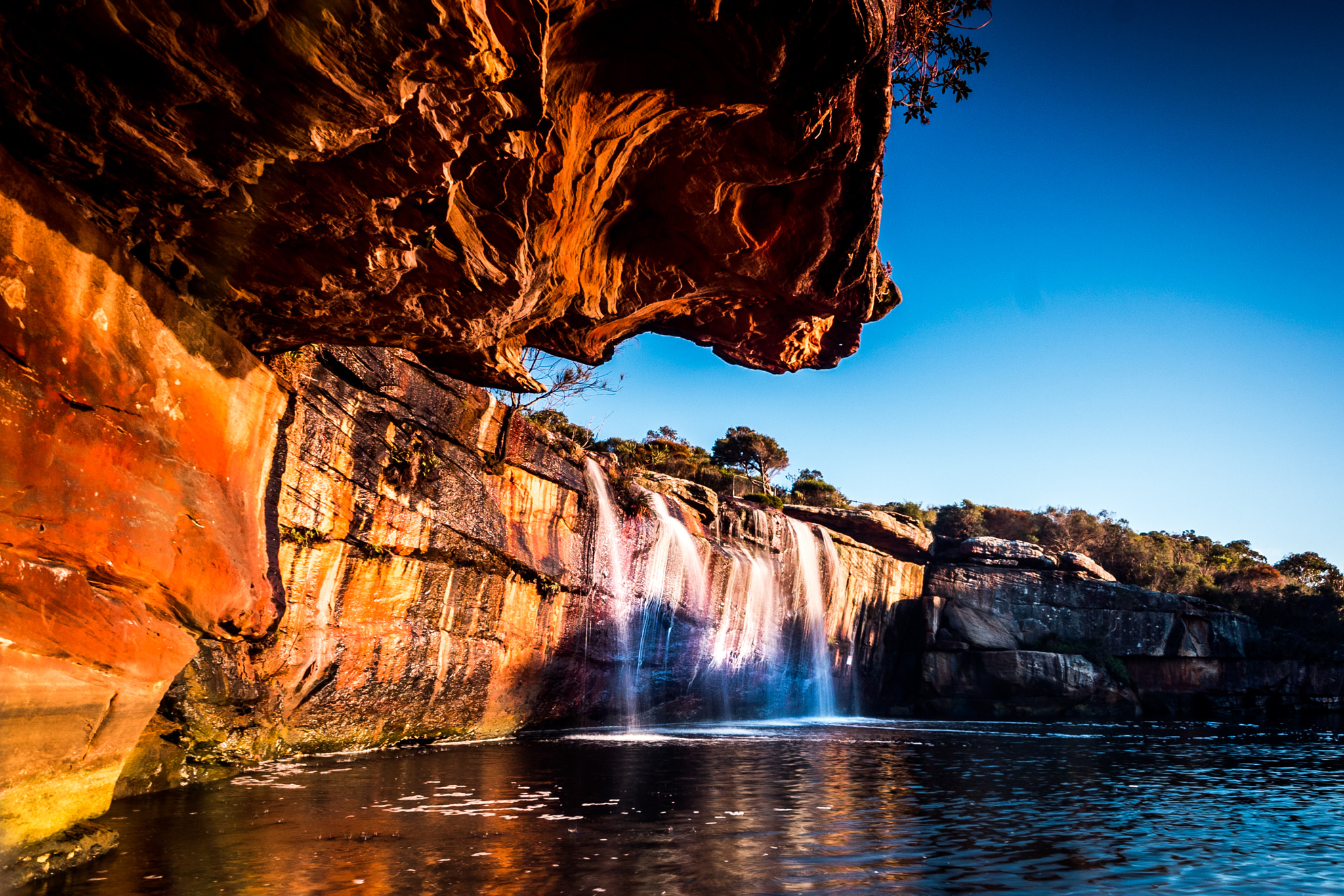 Sigma 10-20mm F4-5.6 EX DC HSM sample photo. Wattamolla falls at sunrise photography