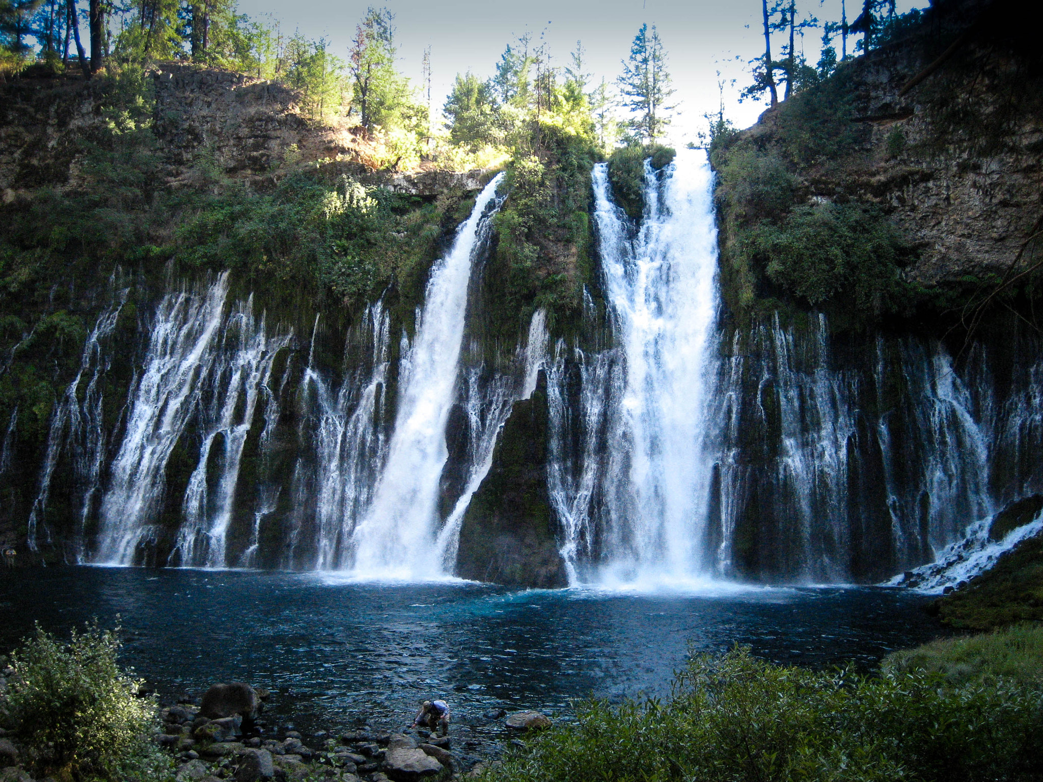 Canon POWERSHOT SD600 sample photo. Fisherman in pool at burney falls photography