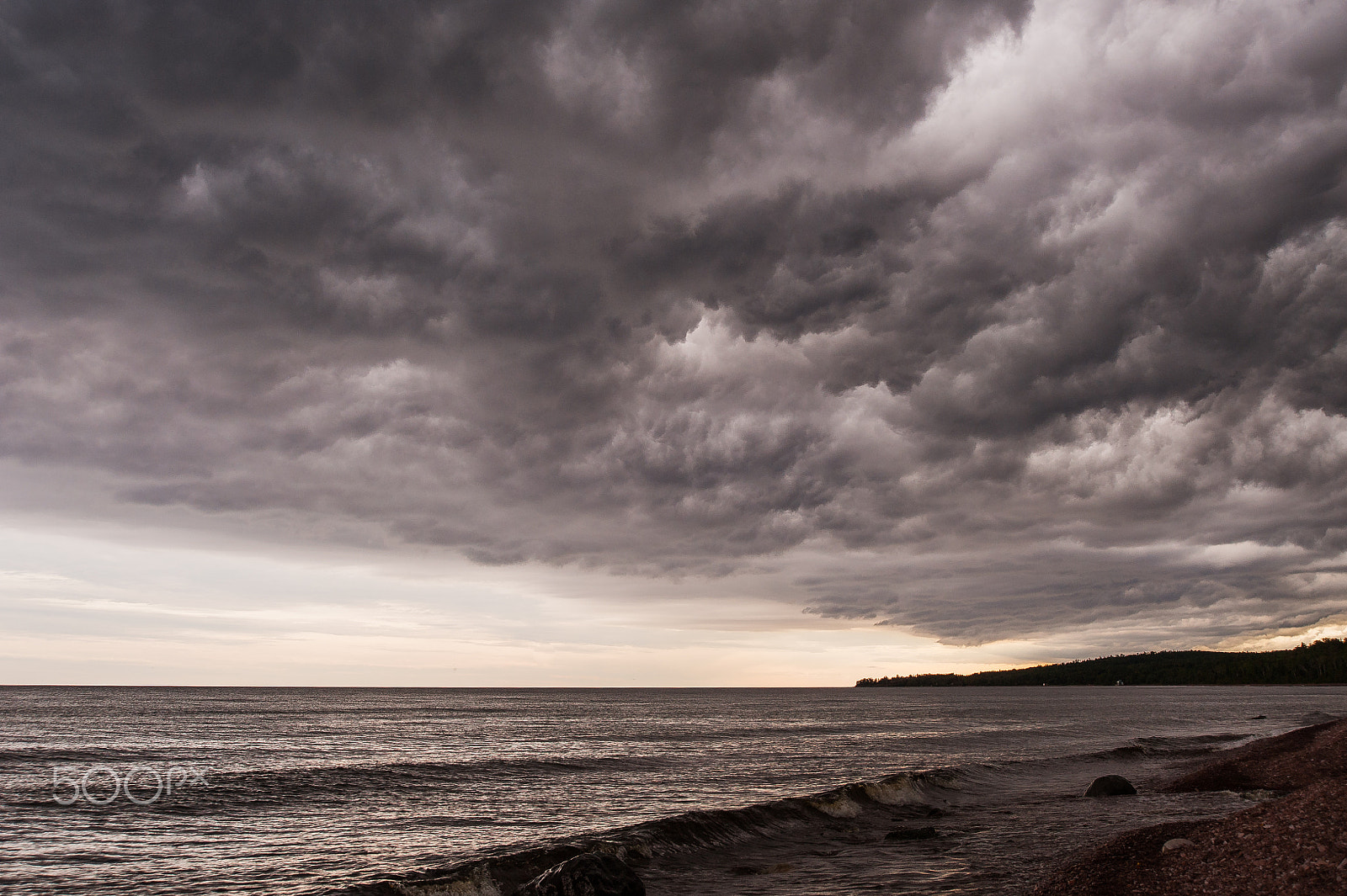 Nikon D700 sample photo. Storm over lake superior photography