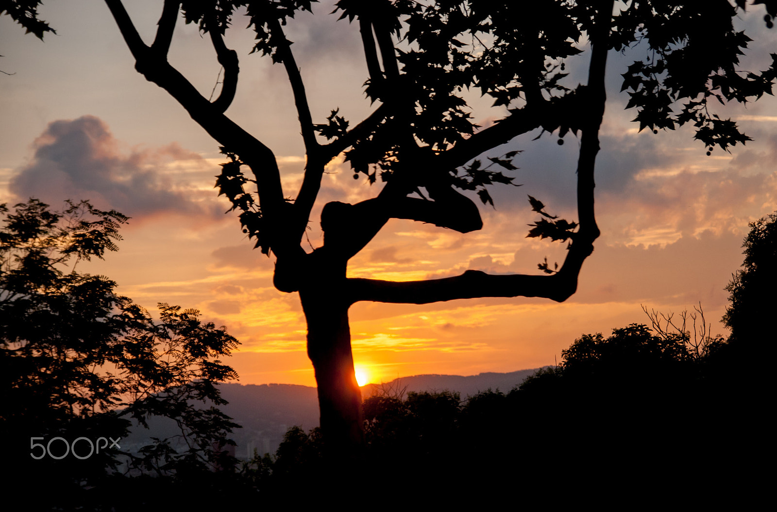 Nikon D80 sample photo. Sunset in barcelona. spain photography