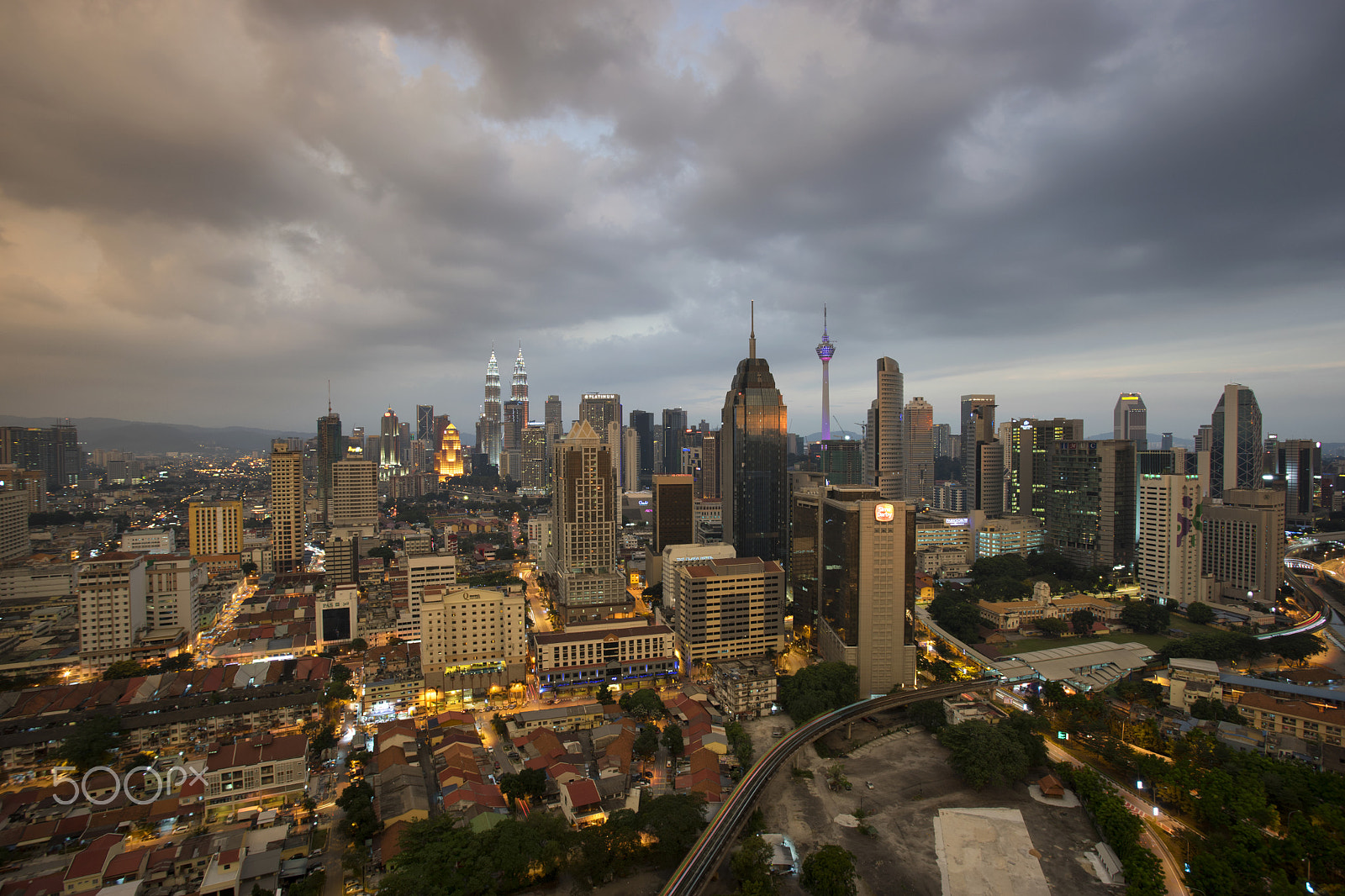 Sony a7 + Canon EF 17-40mm F4L USM sample photo. City light of kuala lumpur photography