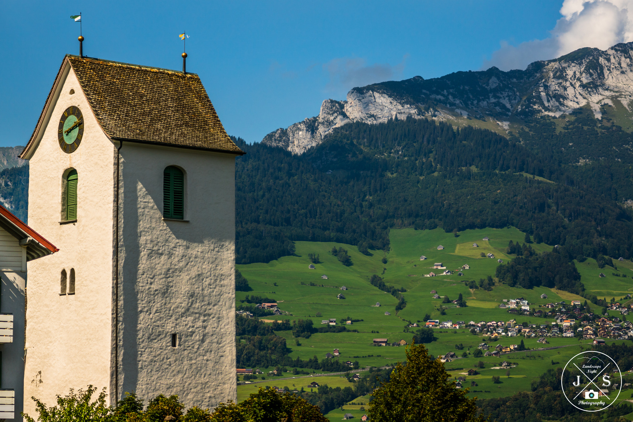 Tamron SP 70-300mm F4-5.6 Di USD sample photo. Kirchturm obstalden photography