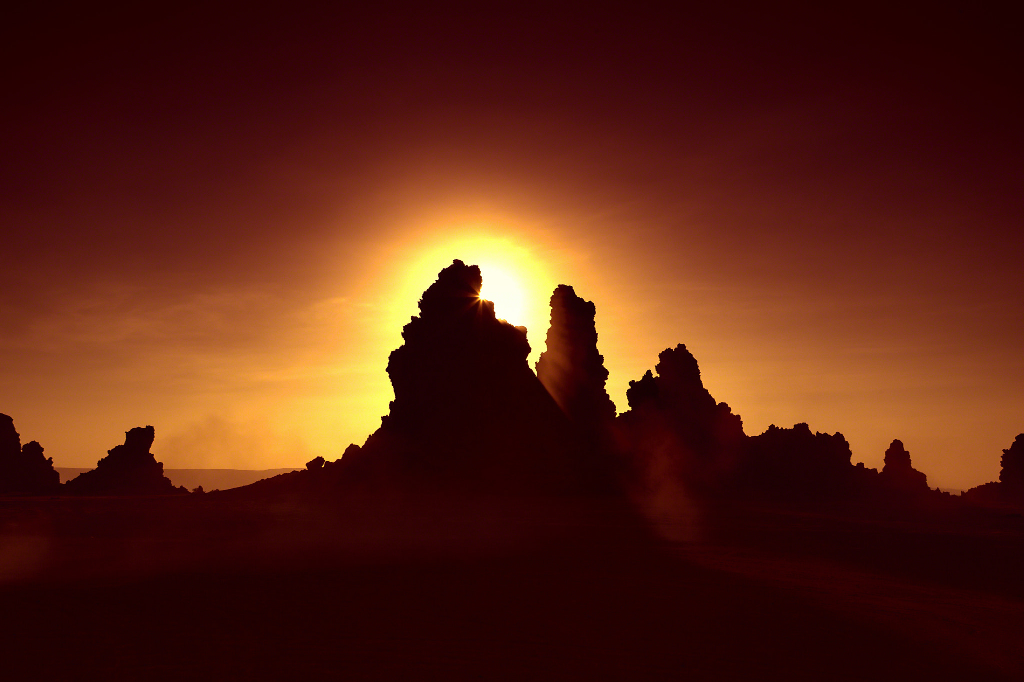 Canon EOS-1D Mark II sample photo. Lake abbe sunset photography
