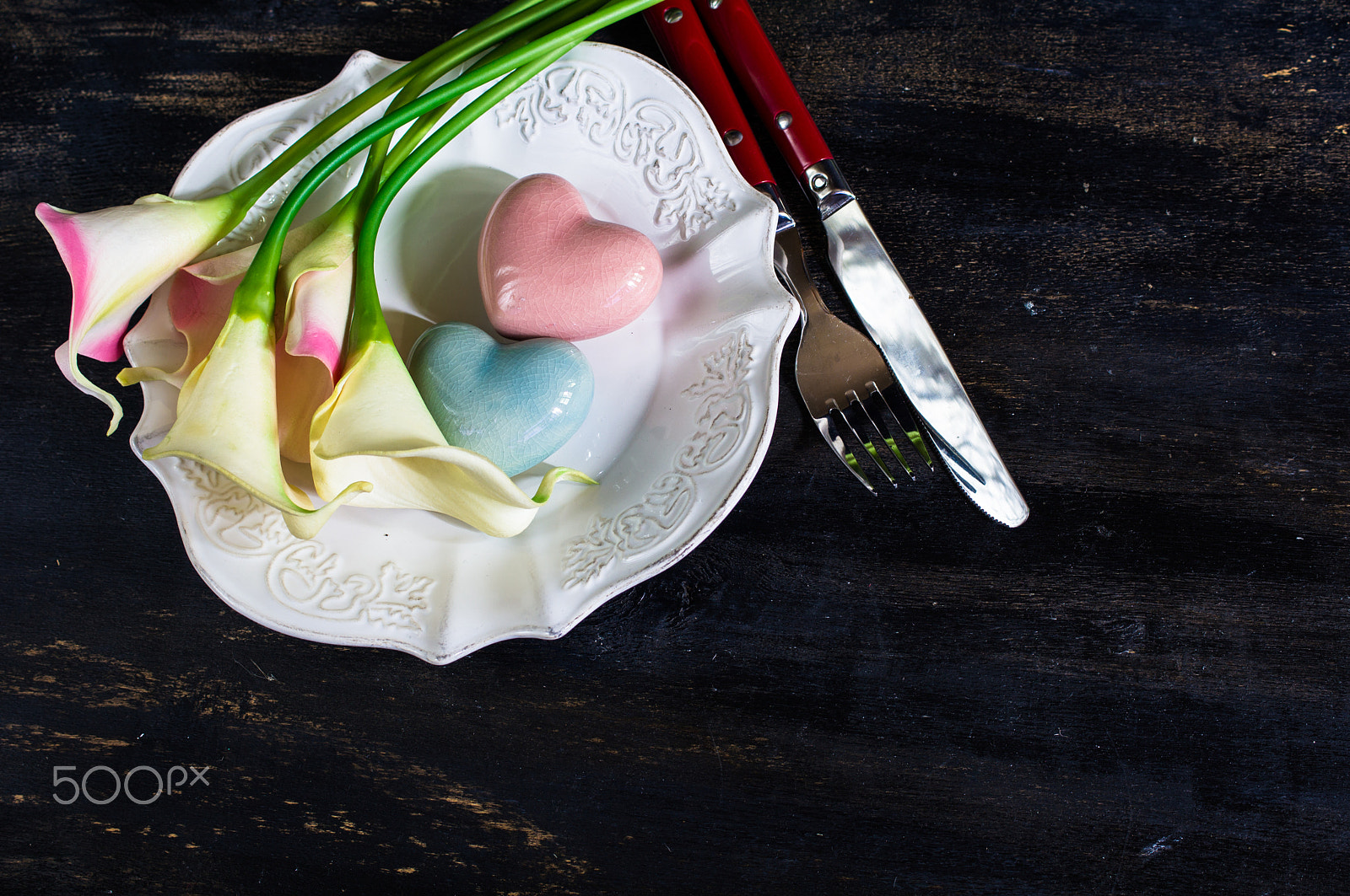 Sony SLT-A55 (SLT-A55V) sample photo. Table setting for st. valentines day photography