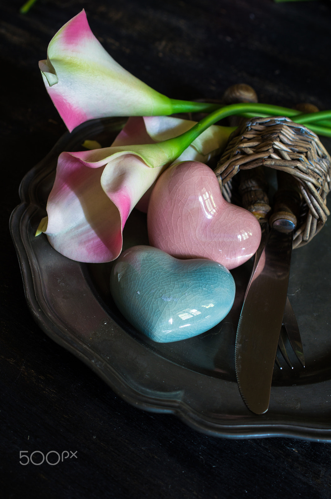 Sony SLT-A55 (SLT-A55V) + Sony DT 30mm F2.8 Macro SAM sample photo. Table setting for st. valentines day photography