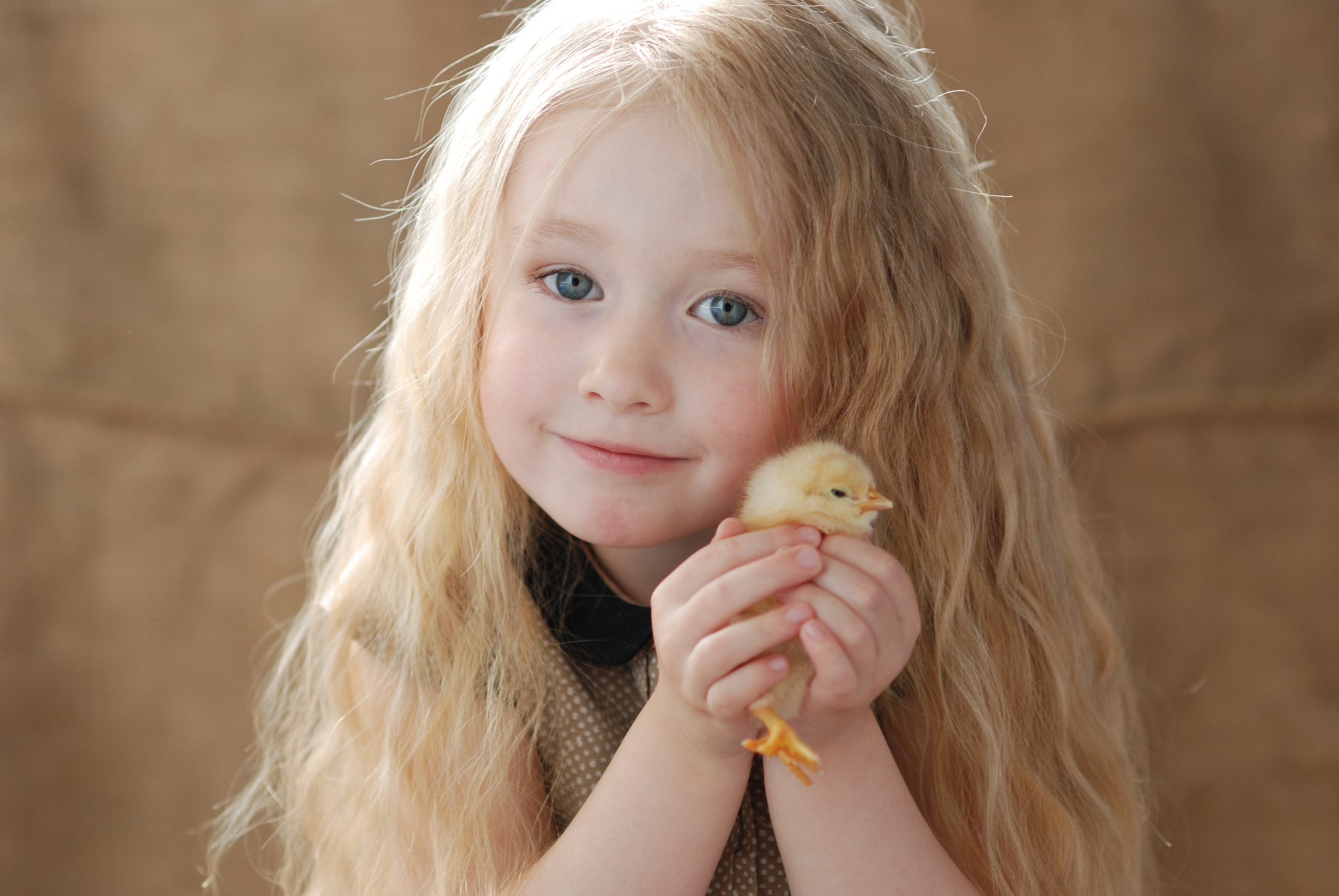 Nikon D80 + Nikon AF Nikkor 85mm F1.8D sample photo. Little girl with chicken photography