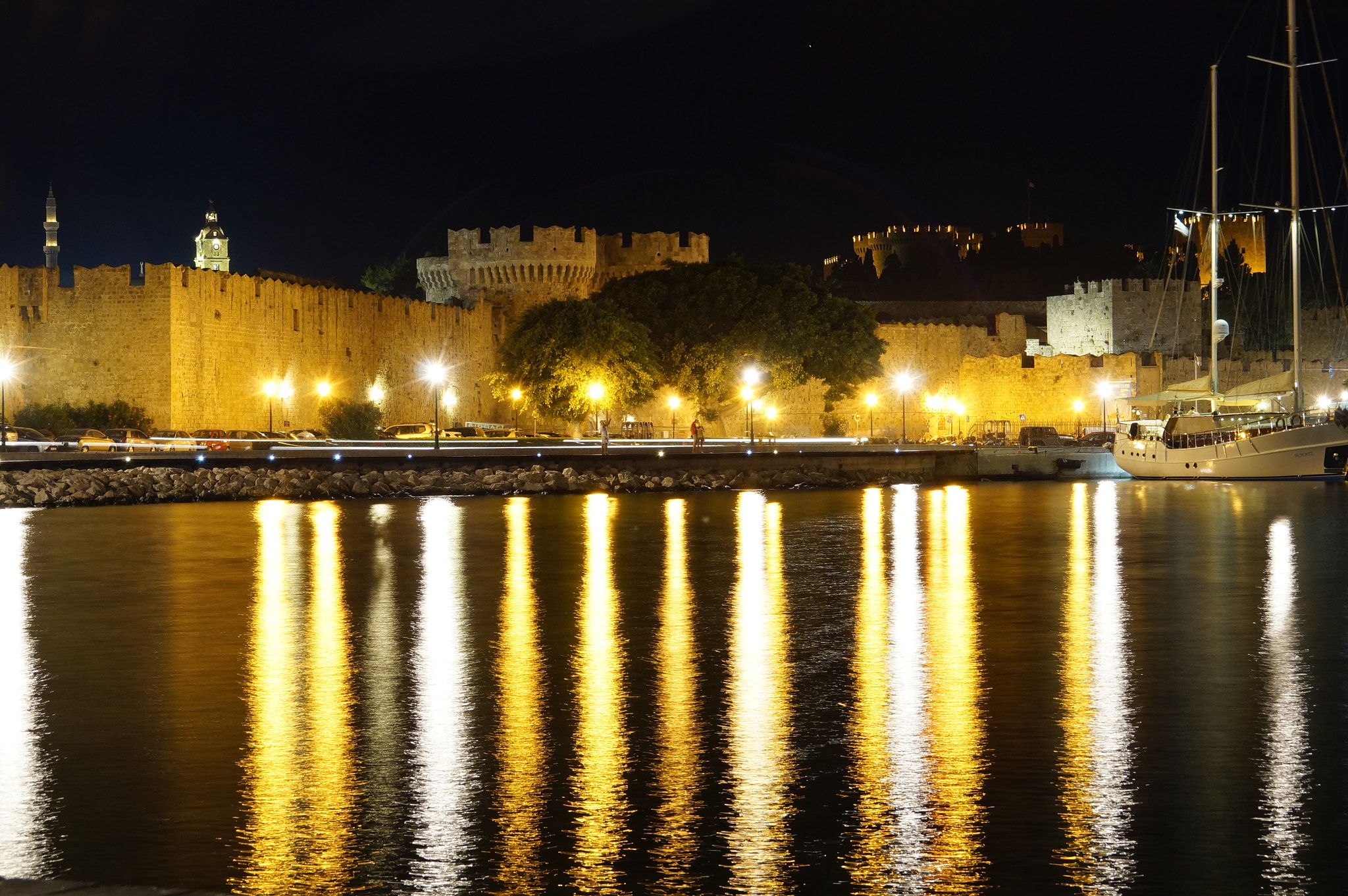 Sony SLT-A57 sample photo. Rhodes by night photography