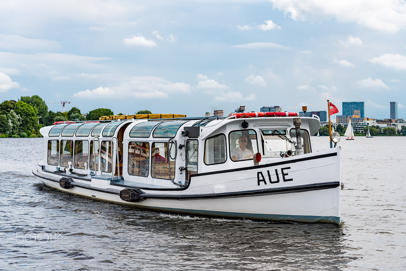 Nikon D610 + Nikon AF-S Micro-Nikkor 60mm F2.8G ED sample photo. Hamburg, germany - july 30, 2016: boat on alster photography