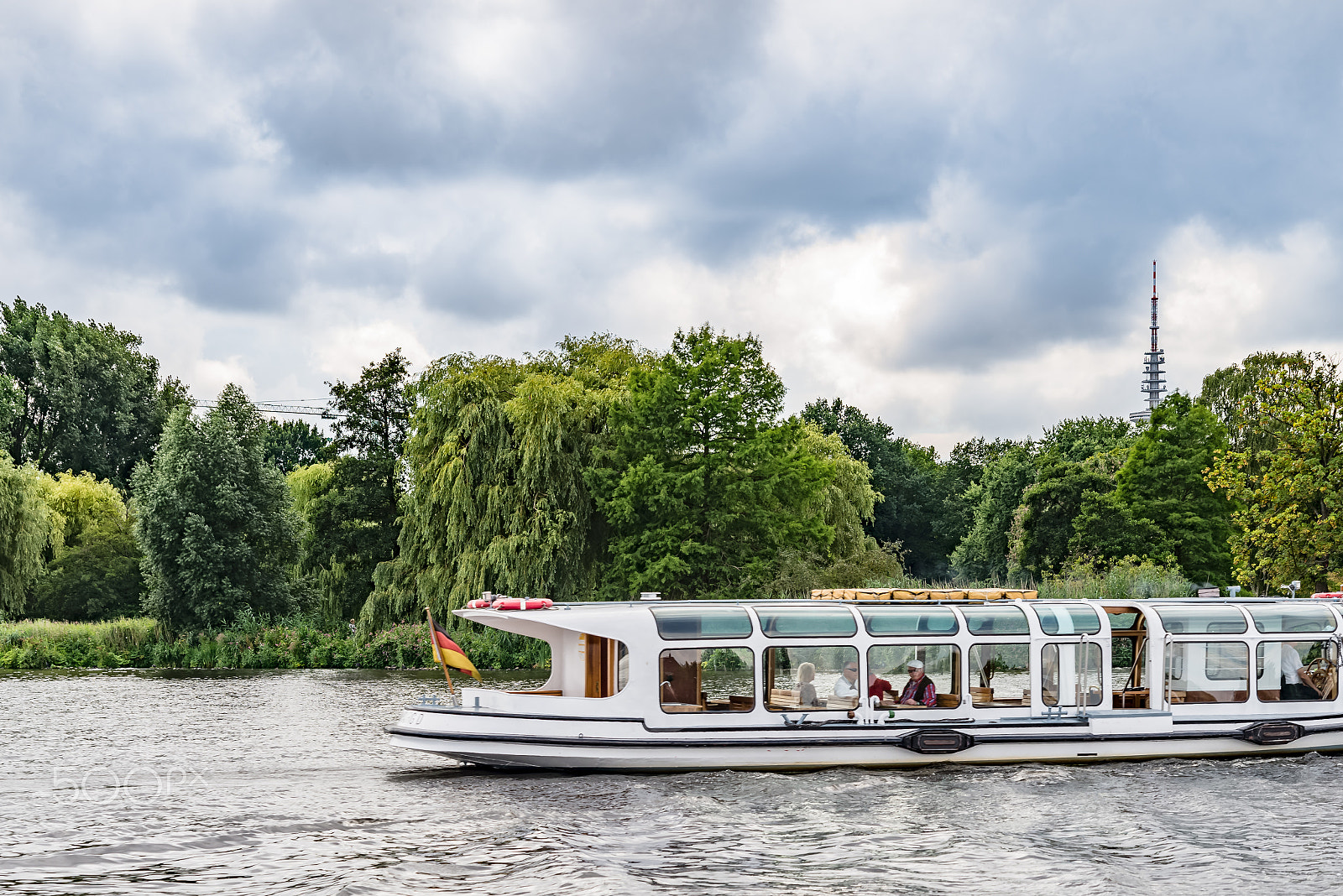 Nikon AF-S Micro-Nikkor 60mm F2.8G ED sample photo. Hamburg, germany - july 30, 2016: boat on alster lake photography