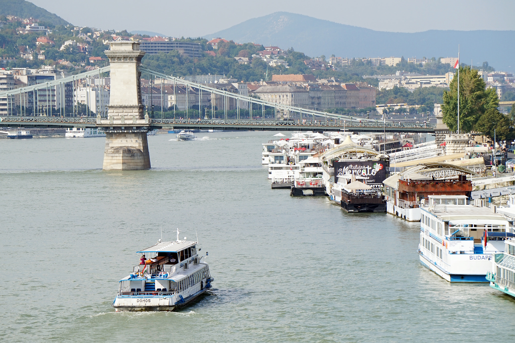 Sony Alpha a5000 (ILCE 5000) + Sony FE 24-240mm F3.5-6.3 OSS sample photo. A ship crossing the danube photography