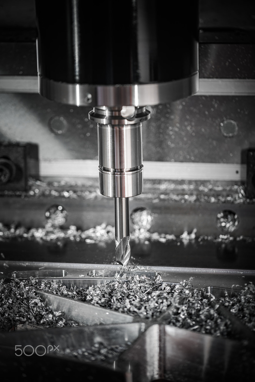 Sony a7R II + Canon EF 100mm F2.8L Macro IS USM sample photo. Metalworking cnc milling machine. photography