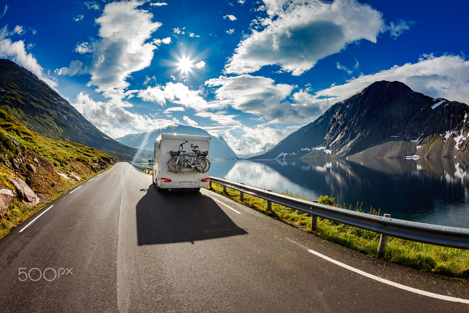 Canon EF 15mm F2.8 Fisheye sample photo. Caravan car travels on the highway. photography