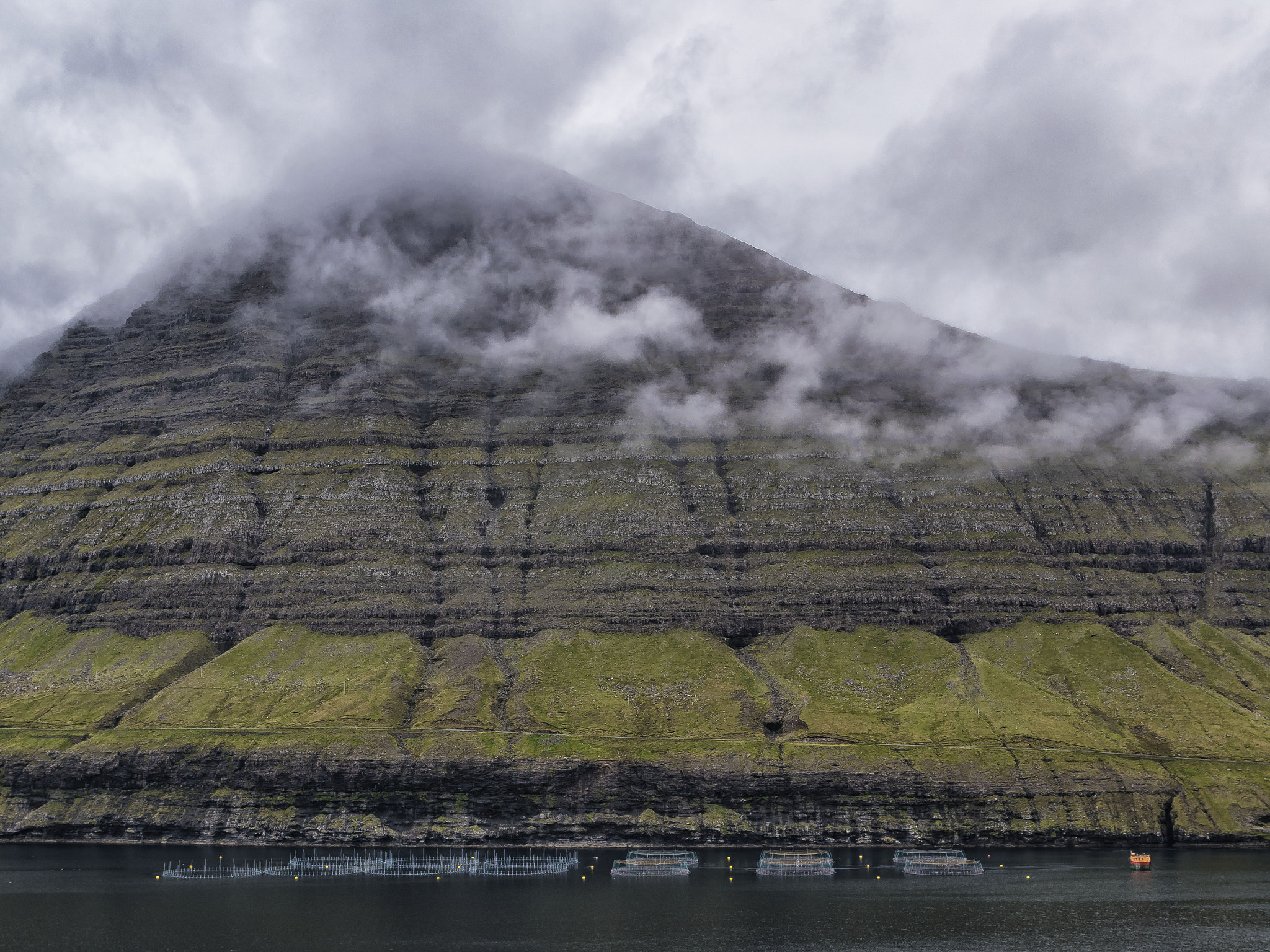 Nikon D5500 + Sigma 17-70mm F2.8-4 DC Macro OS HSM | C sample photo. Faroese fishfarm photography