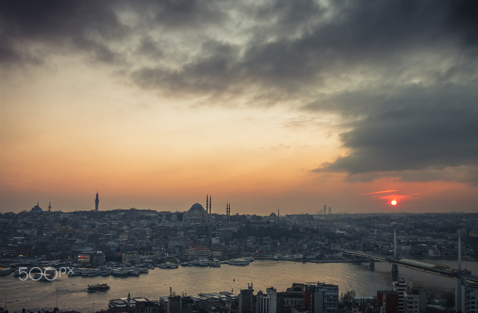 Pentax K20D sample photo. Istanbul sunset photography
