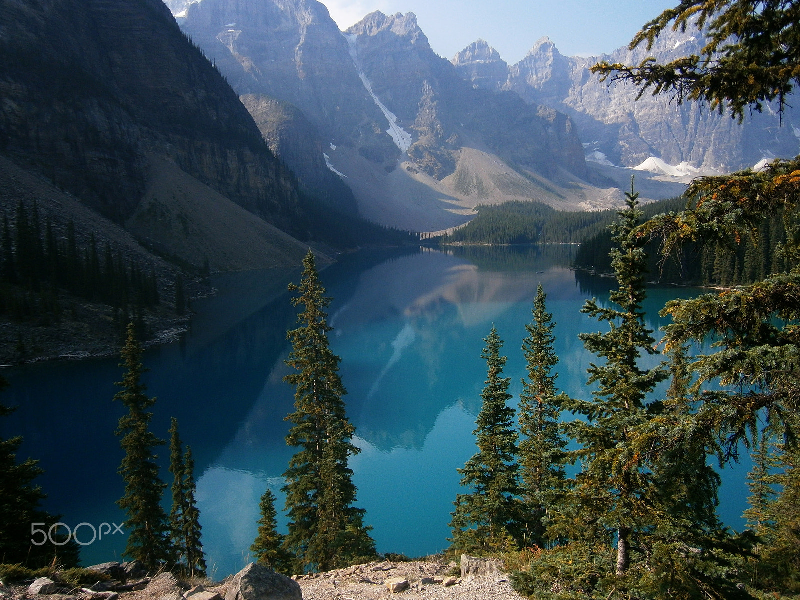 Olympus VG120,D705 sample photo. Lake moraine photography
