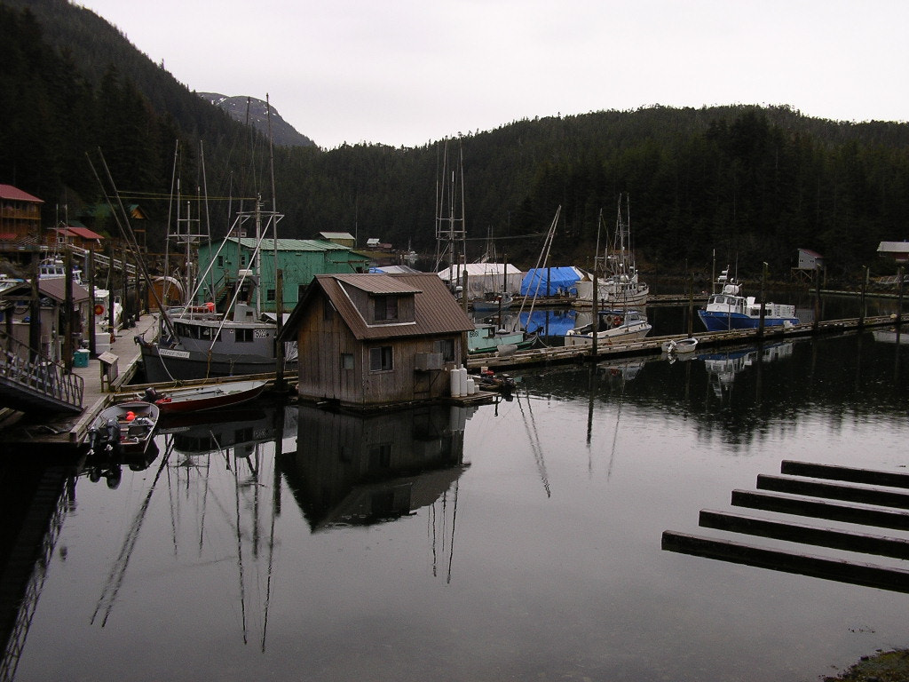 Pentax OPTIO 30 sample photo. A fishing village in glacier bay ak. photography